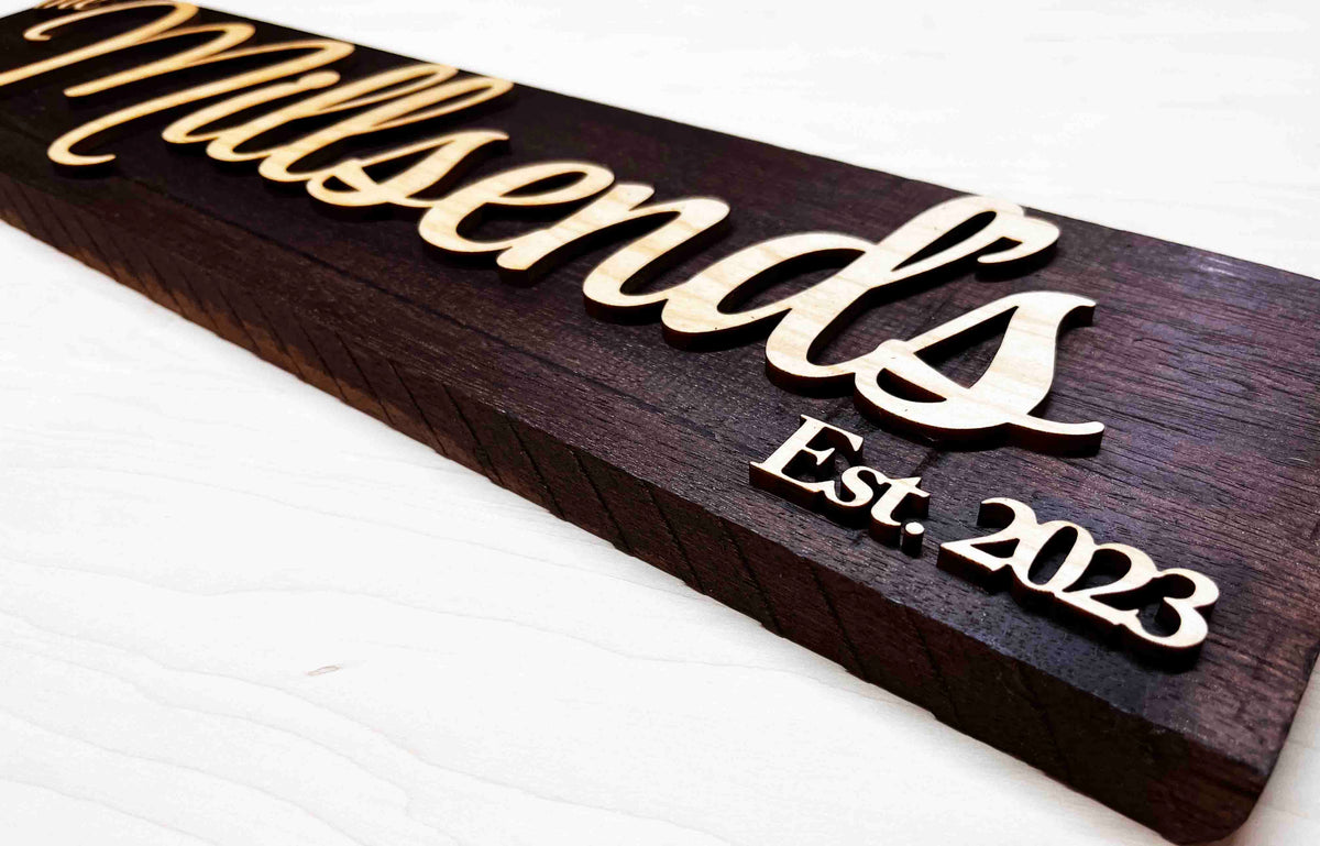 Raised Letter Wooden Family Sign Memories Made Custom