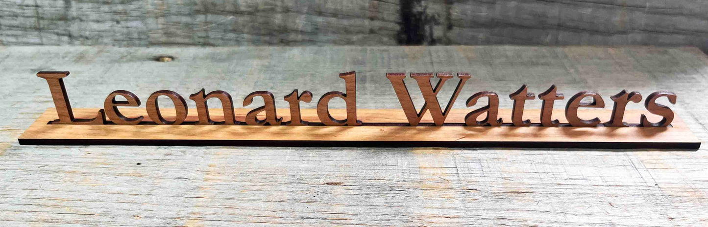 3D Laser Cut Head Table/Desk Name Plates