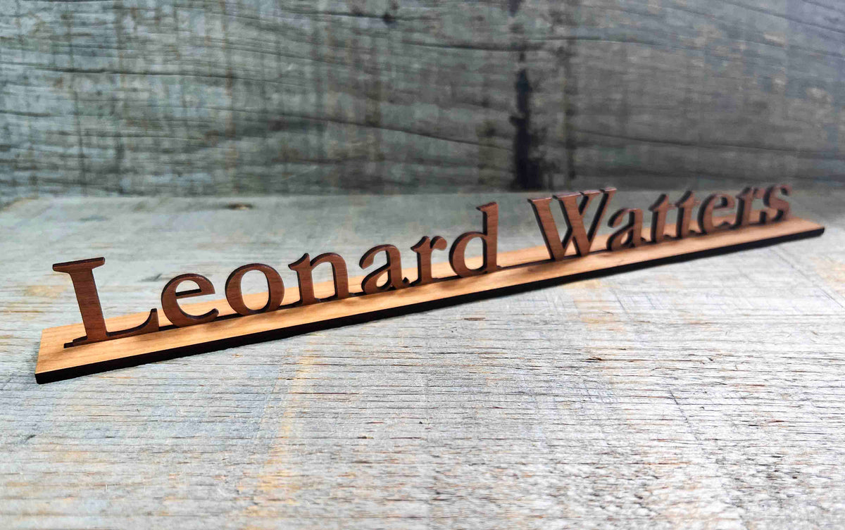 3D Laser Cut Head Table/Desk Name Plates Memories Made Custom
