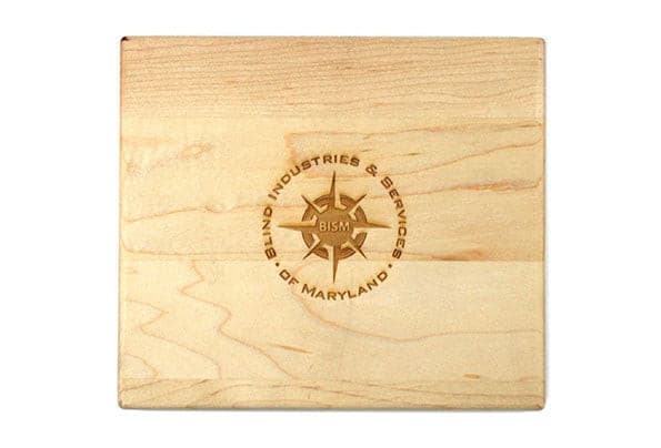 MINI WOOD CUTTING BOARD WITH ROUNDED CORNERS AND EDGES 7" X 8" X ¾".