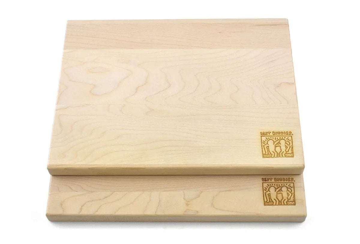 MINI WOOD CUTTING BOARD WITH ROUNDED CORNERS AND EDGES 7" X 8" X ¾".