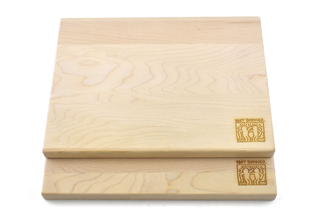 MINI WOOD CUTTING BOARD WITH ROUNDED CORNERS AND EDGES 7" X 8" X ¾".