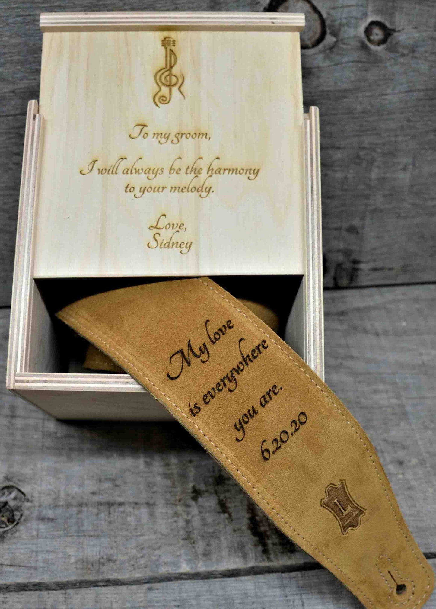 Suede Leather Guitar Straps Tan Colour.