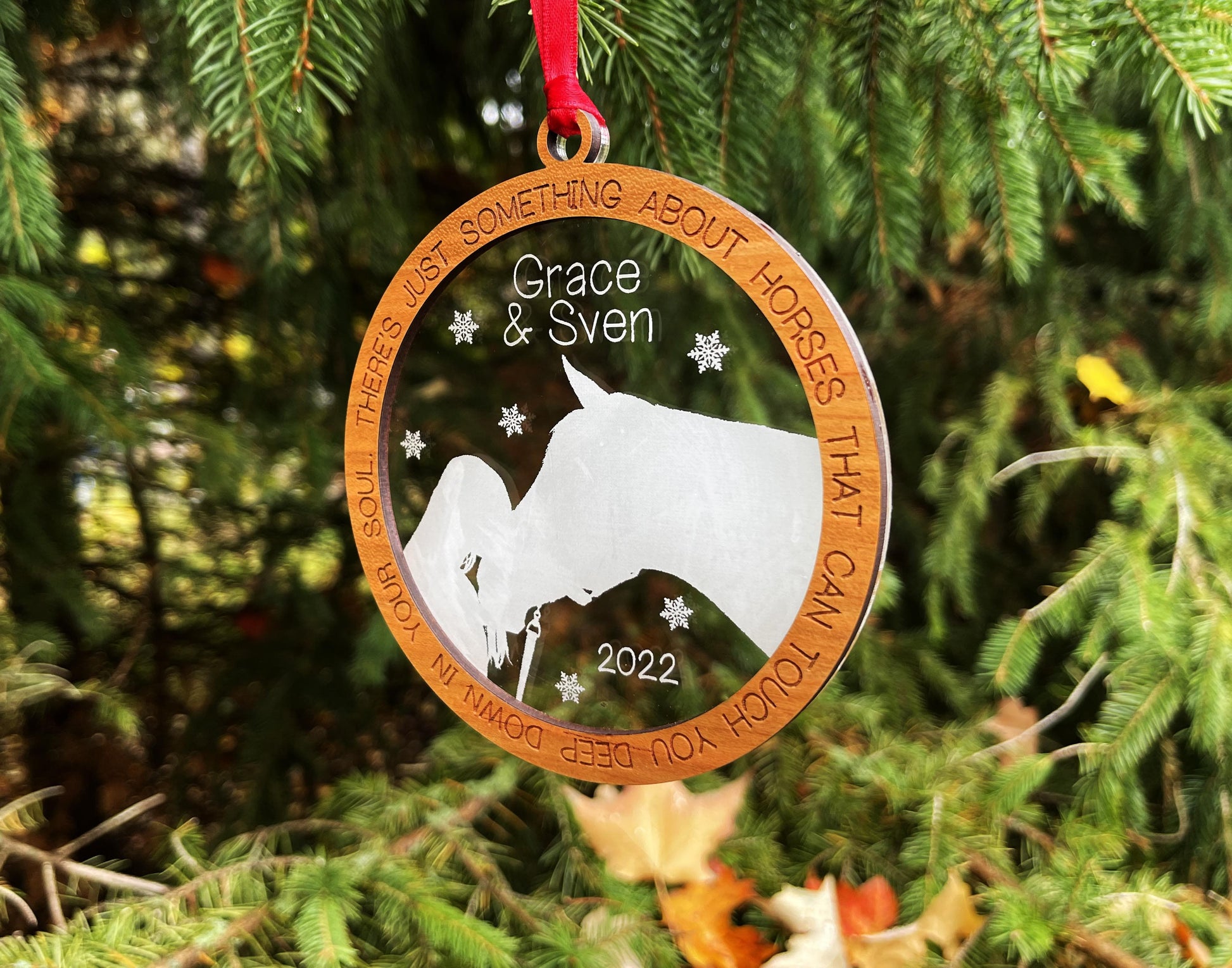 Horse Lovers Custom Ornament.