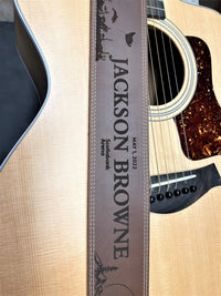 Double Stitch Butter Leather Guitar Straps.