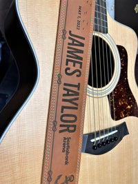 Double Stitch Butter Leather Guitar Straps.