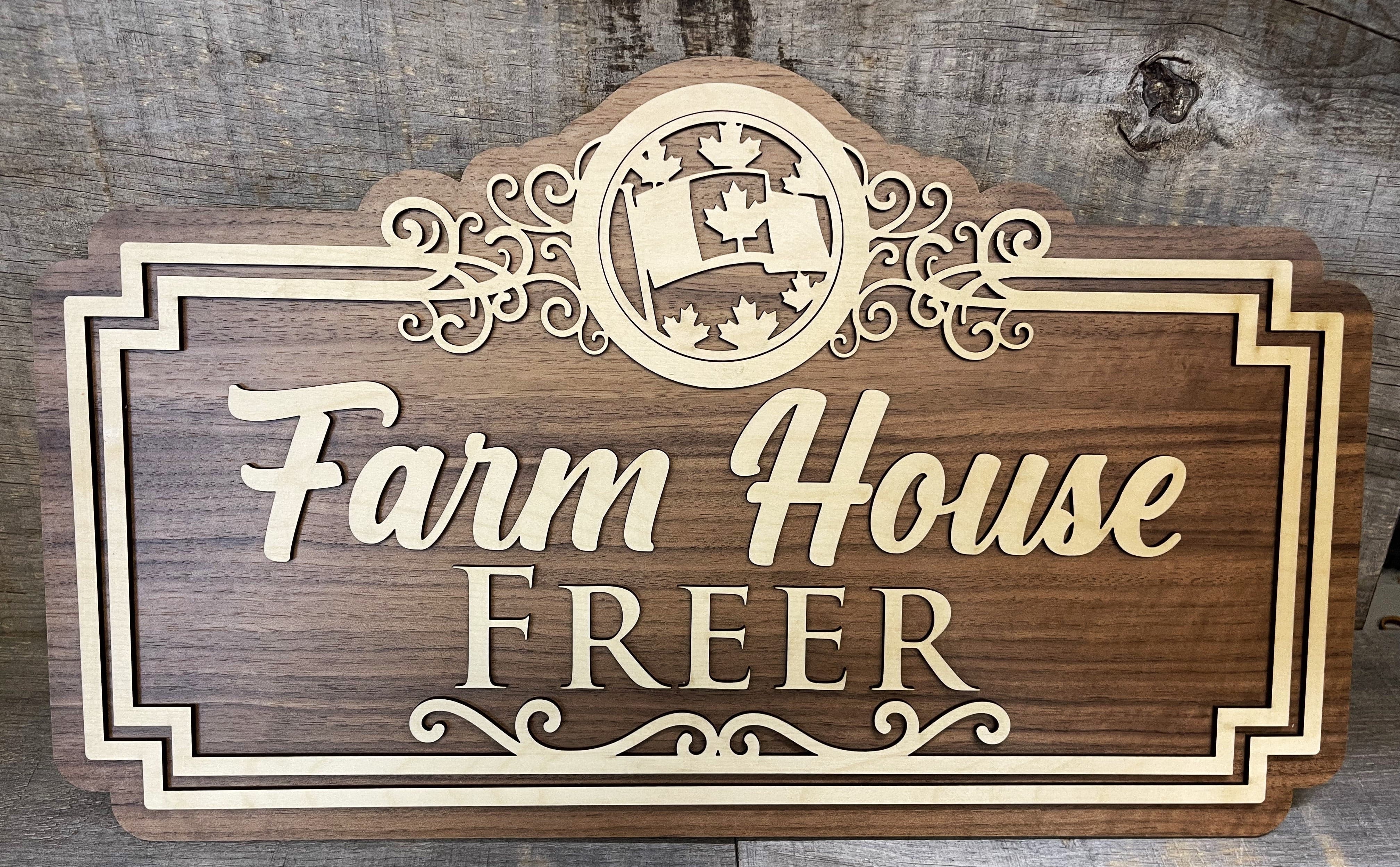 Personalized home décor sign with interchangeable icons.