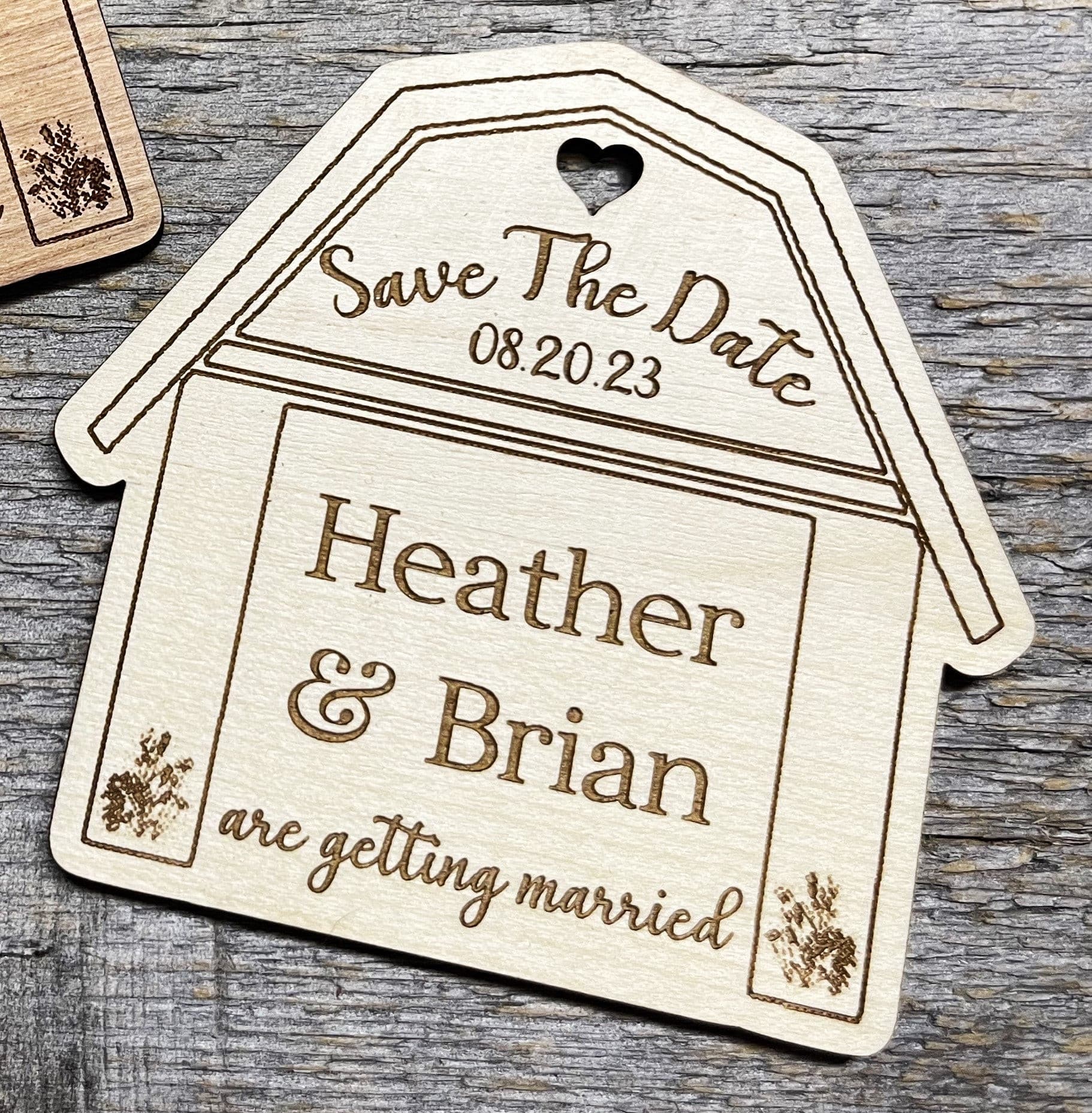 Laser Cut Wooden Save the Date