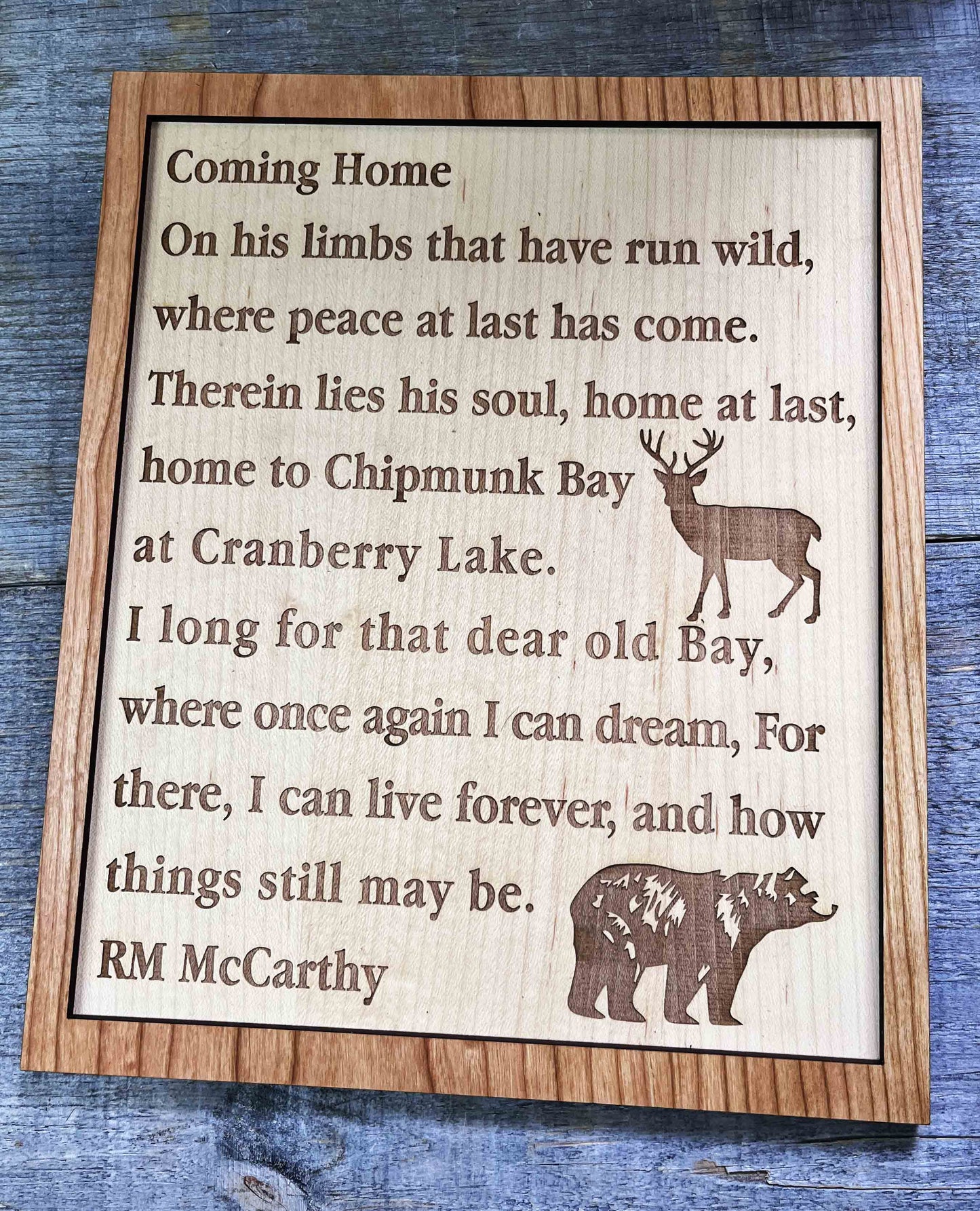 Dual Layer Wooden Plaque.