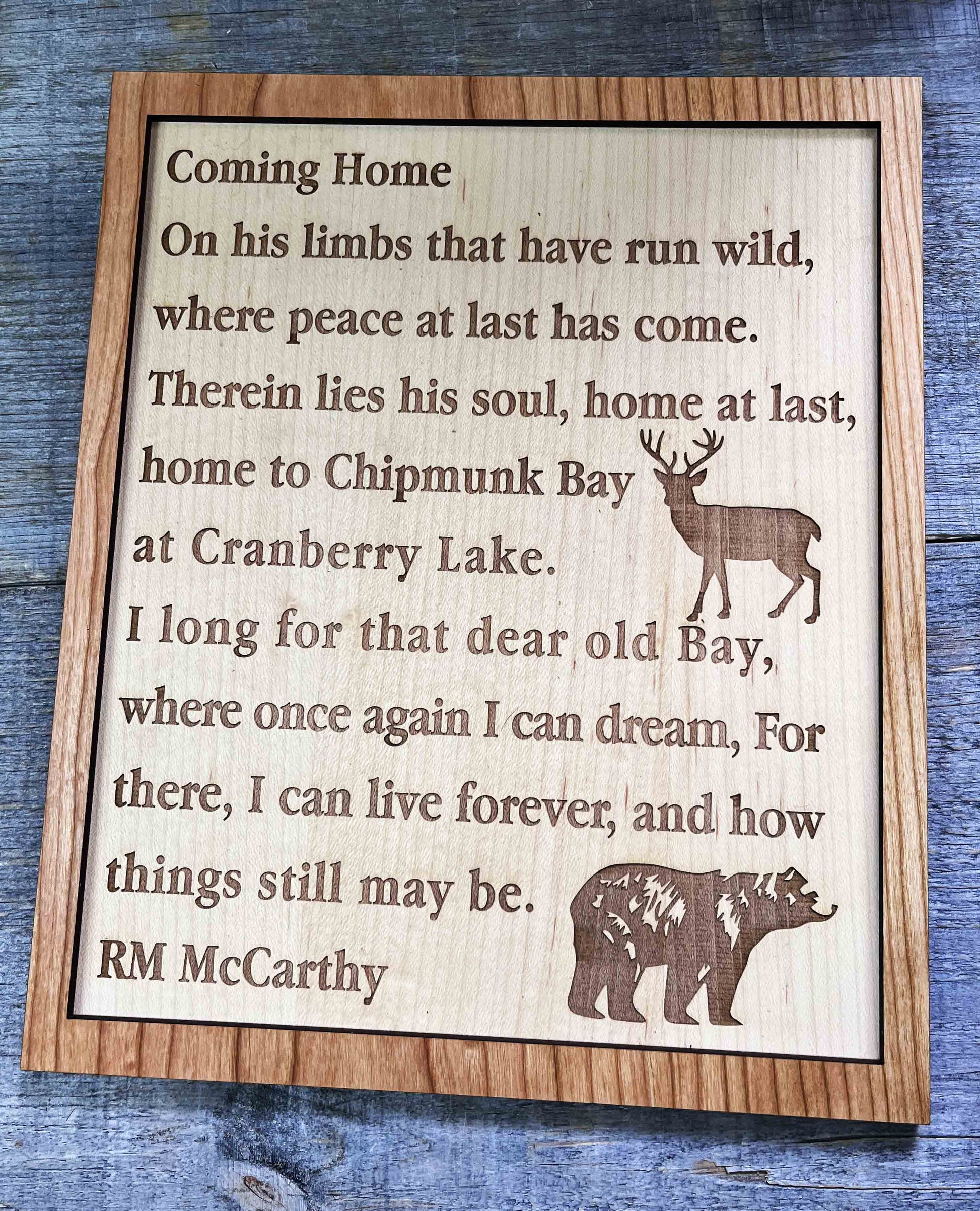 Dual Layer Wooden Plaque.