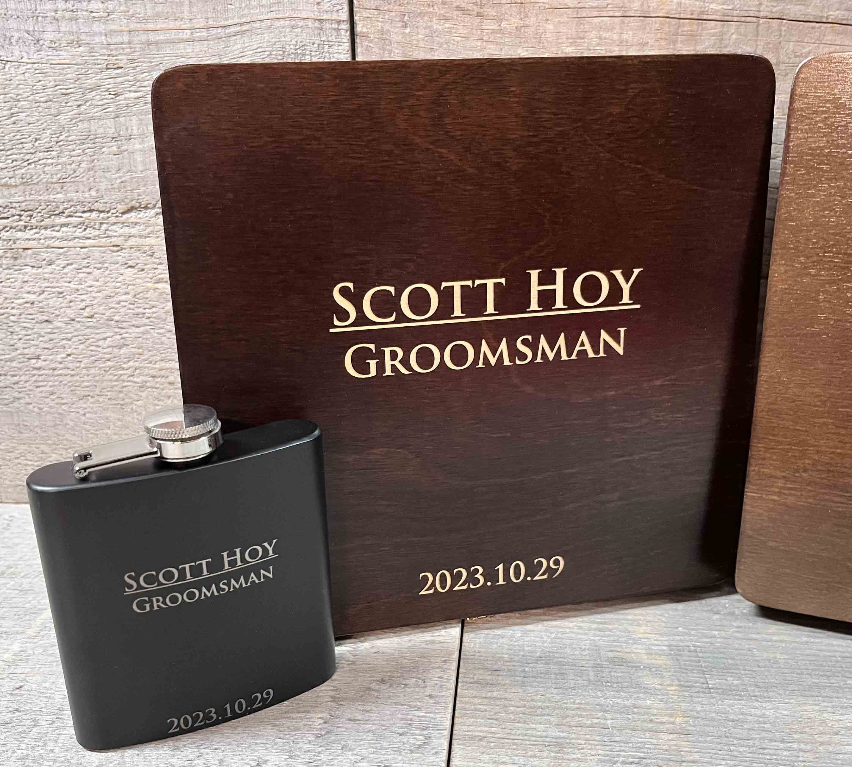 Groomsman Box/Flask Giftsets - Design 16.