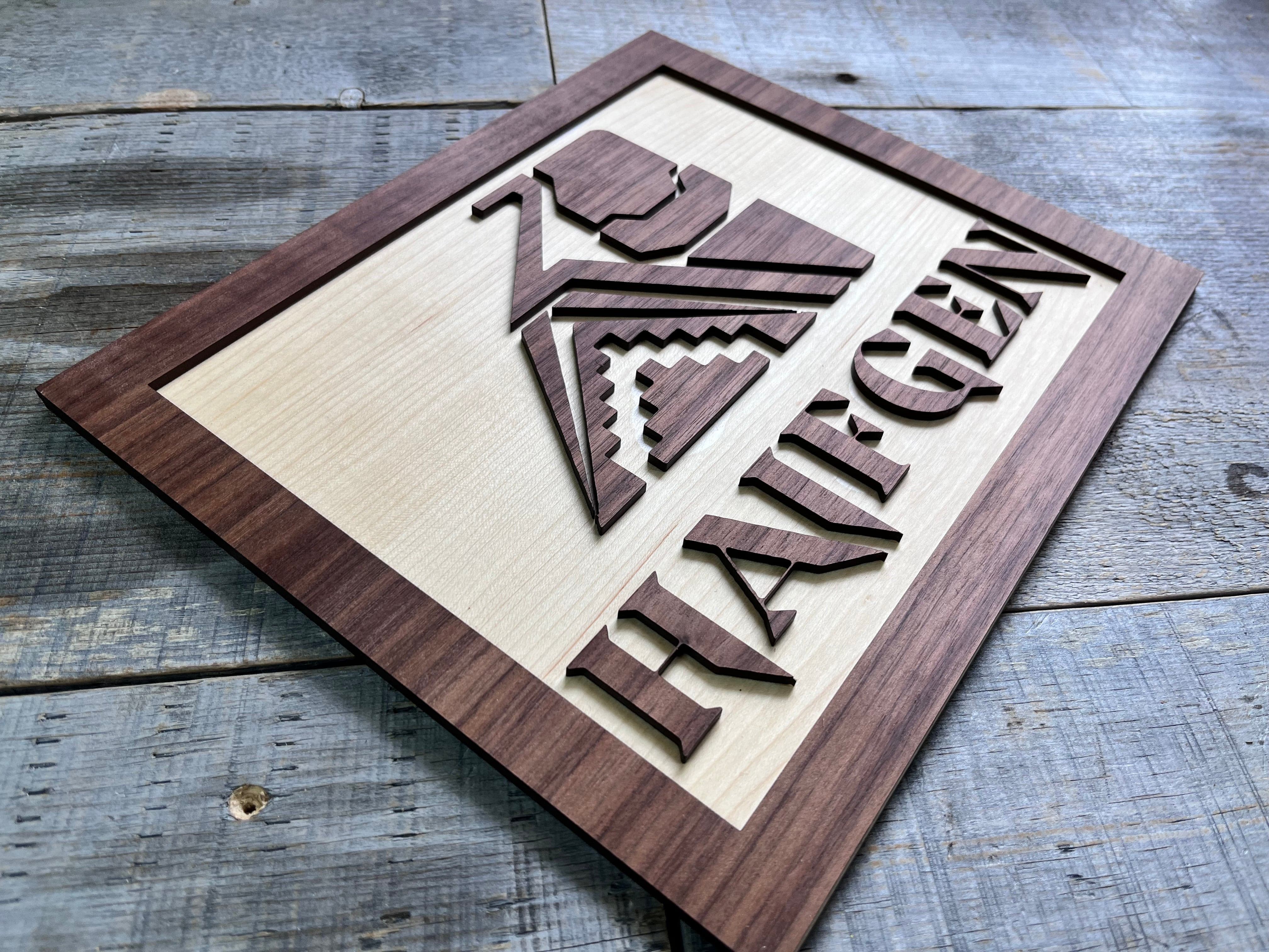 Wooden Dual Layer Custom Sign.