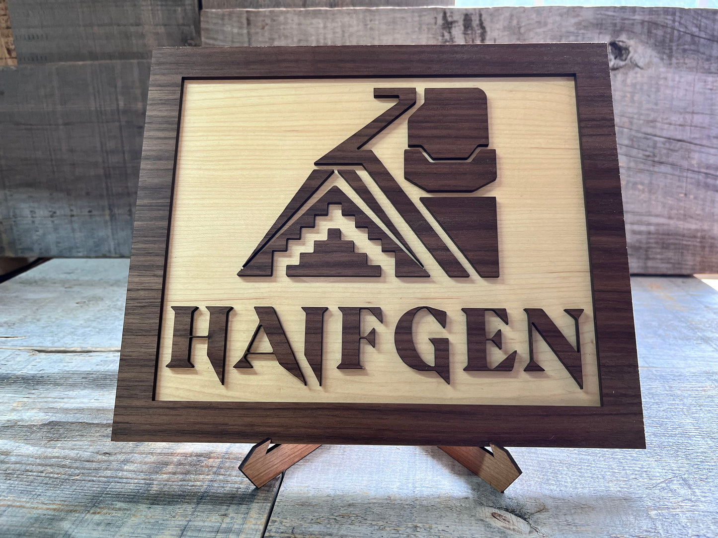 Wooden Dual Layer Custom Sign.