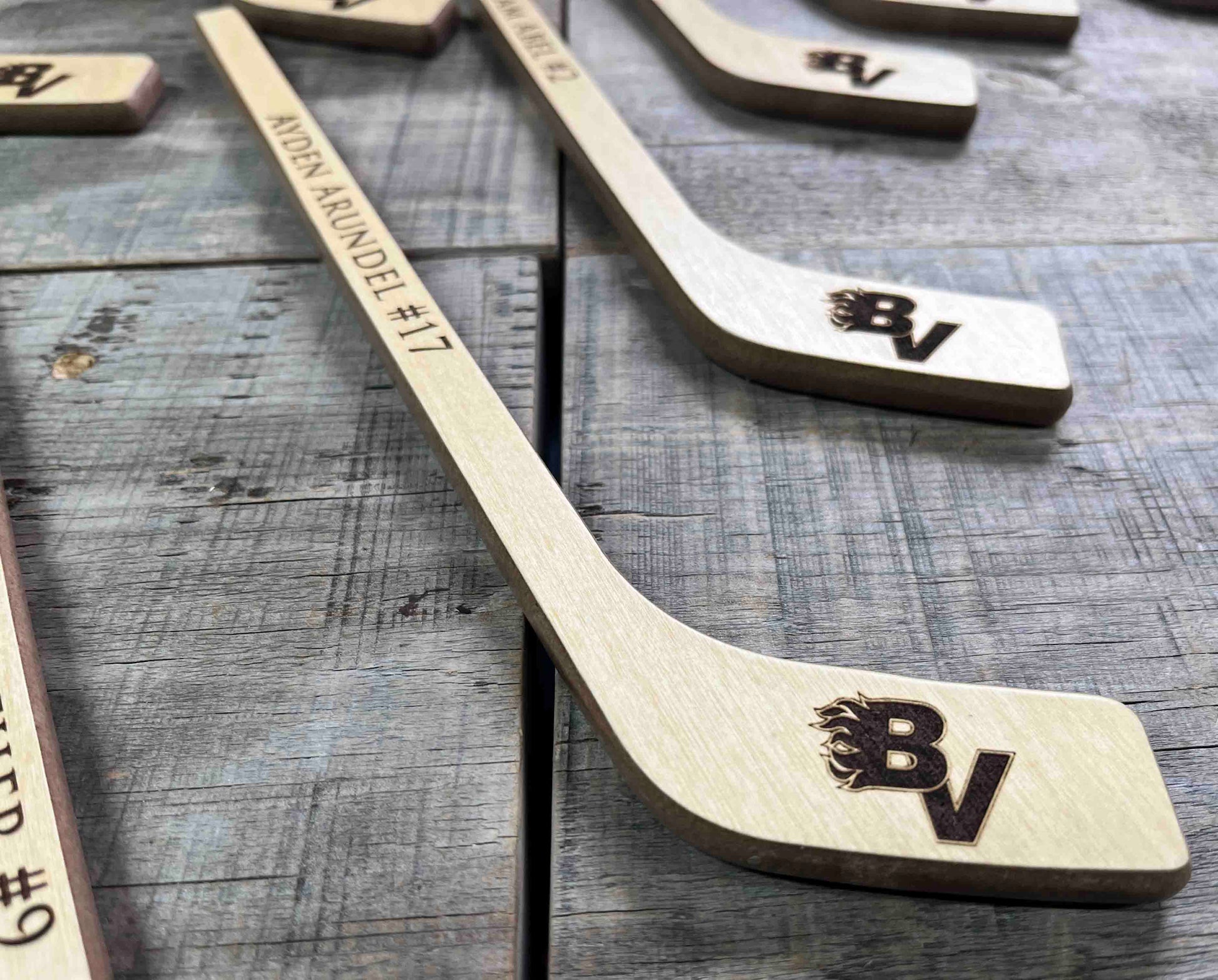 Mini Hockey Sticks.