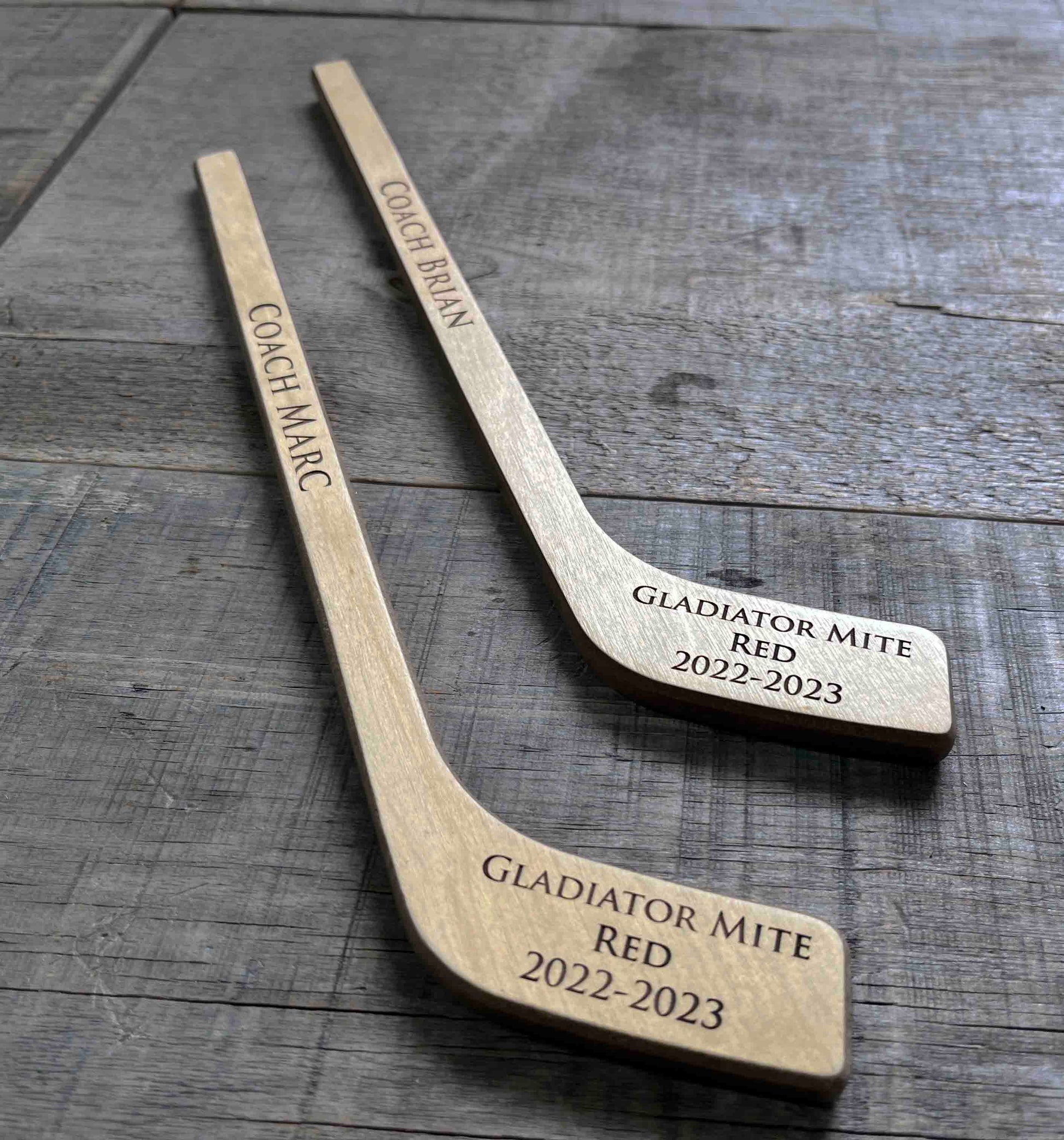 Mini Hockey Sticks.