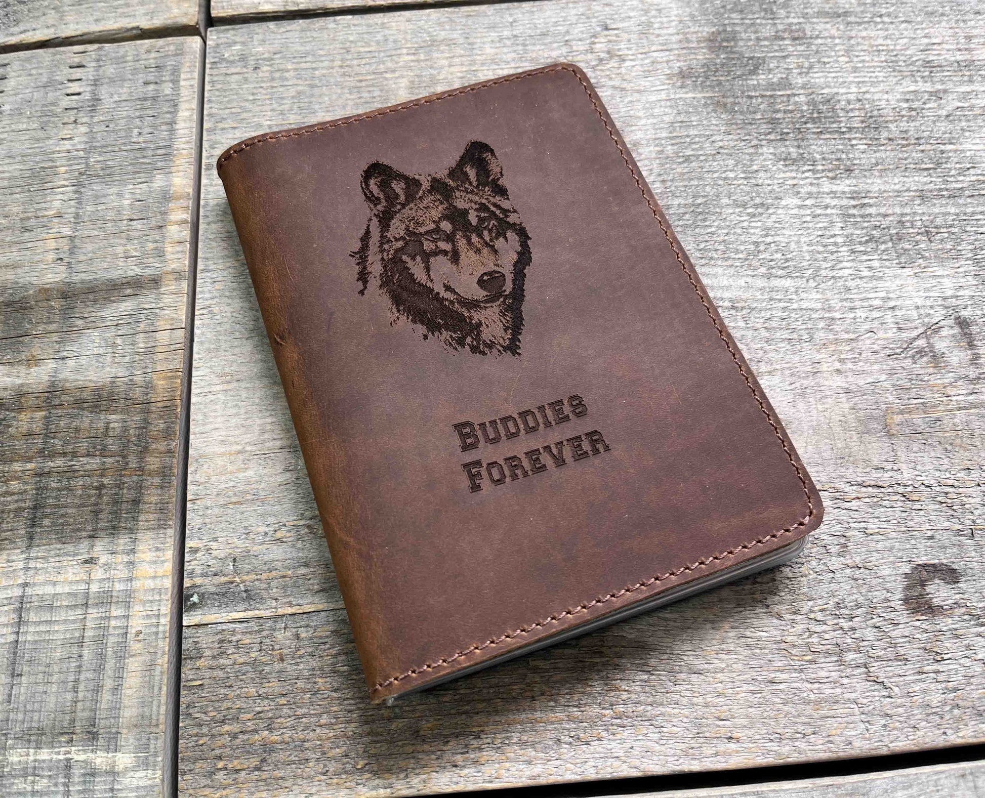 4x6 Leather Photo Album, Premium Leather Engraved.