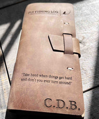 Fishing Log Premium Leather Engraved.