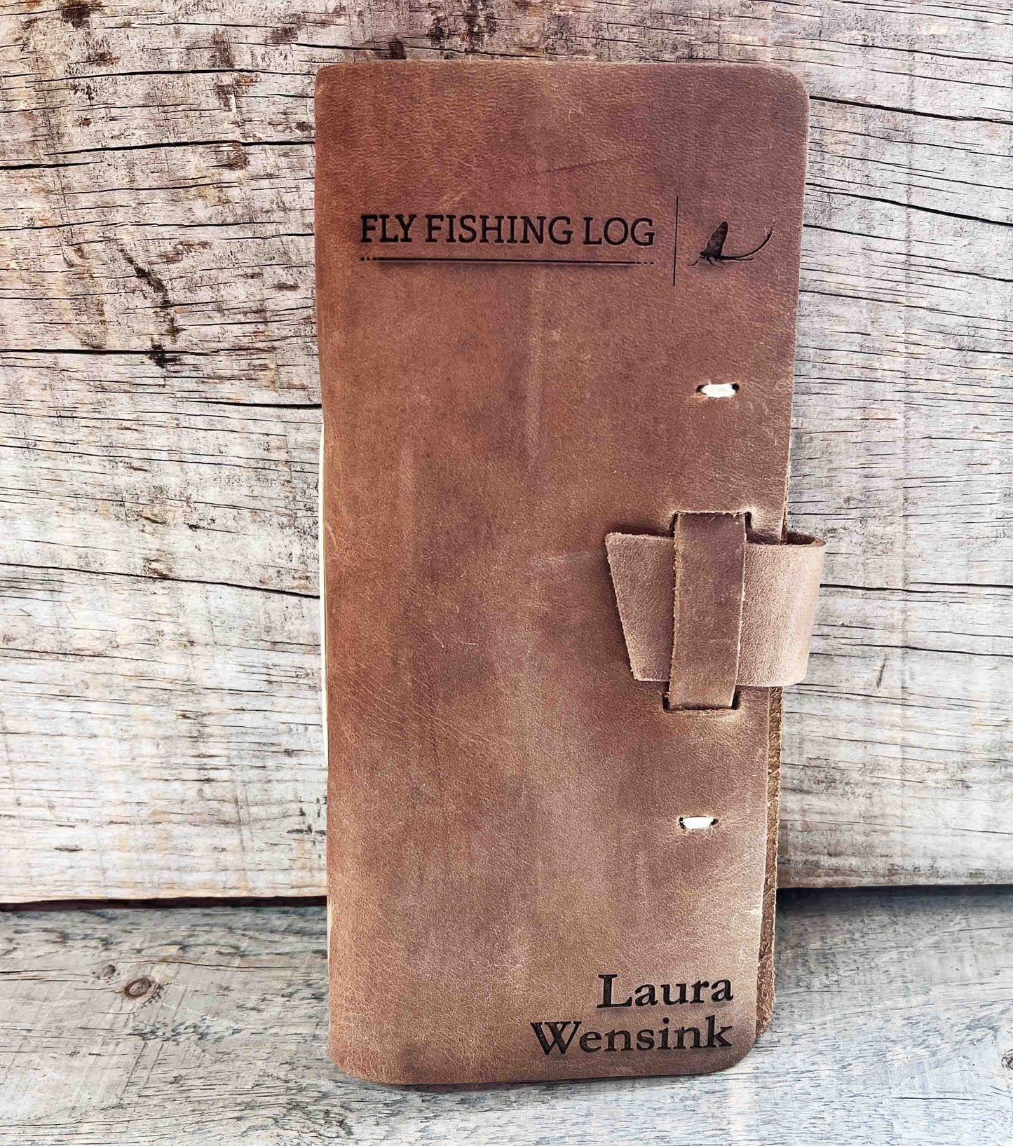 Fishing Log Premium Leather Engraved.