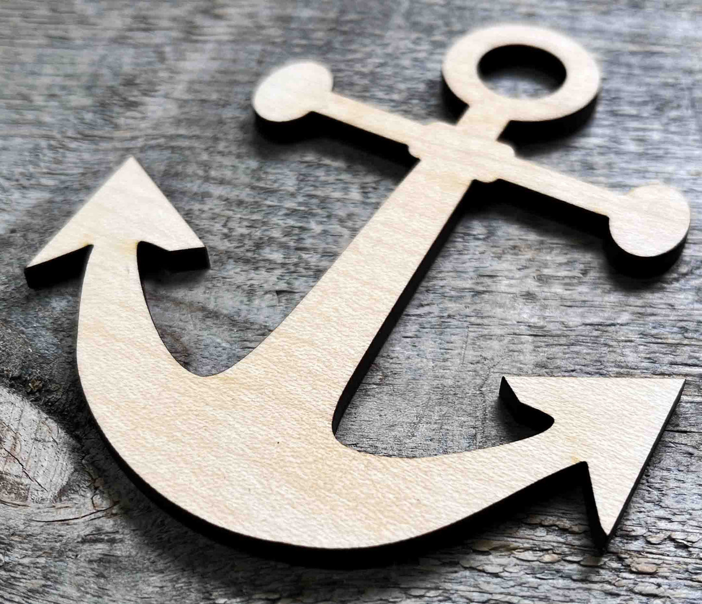 Anchor Laser Cut Wood Blank.