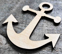Anchor Laser Cut Wood Blank.