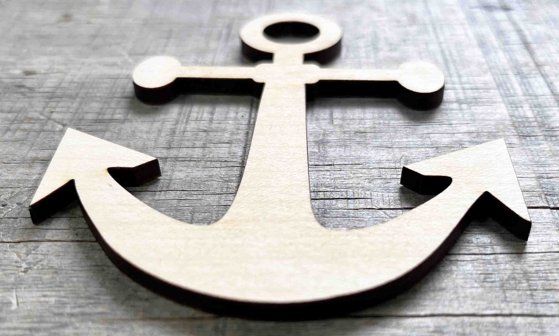 Anchor Laser Cut Wood Blank.