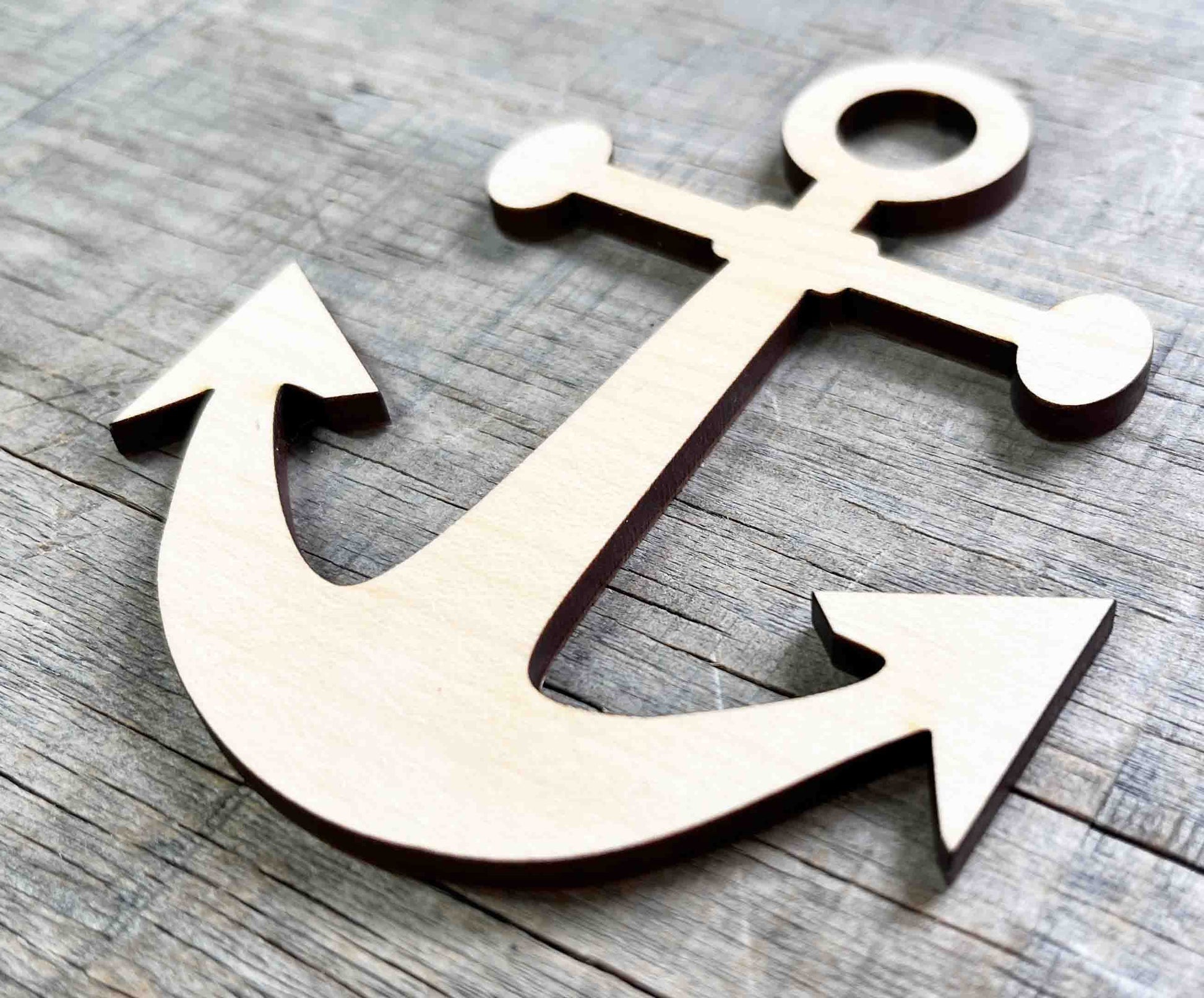 Anchor Laser Cut Wood Blank.