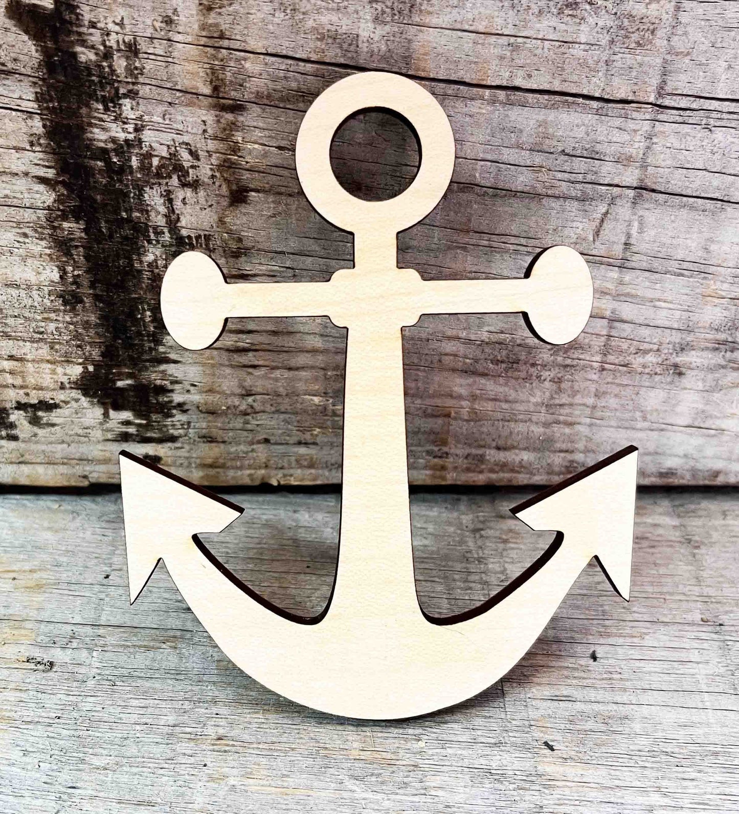 Anchor Laser Cut Wood Blank.