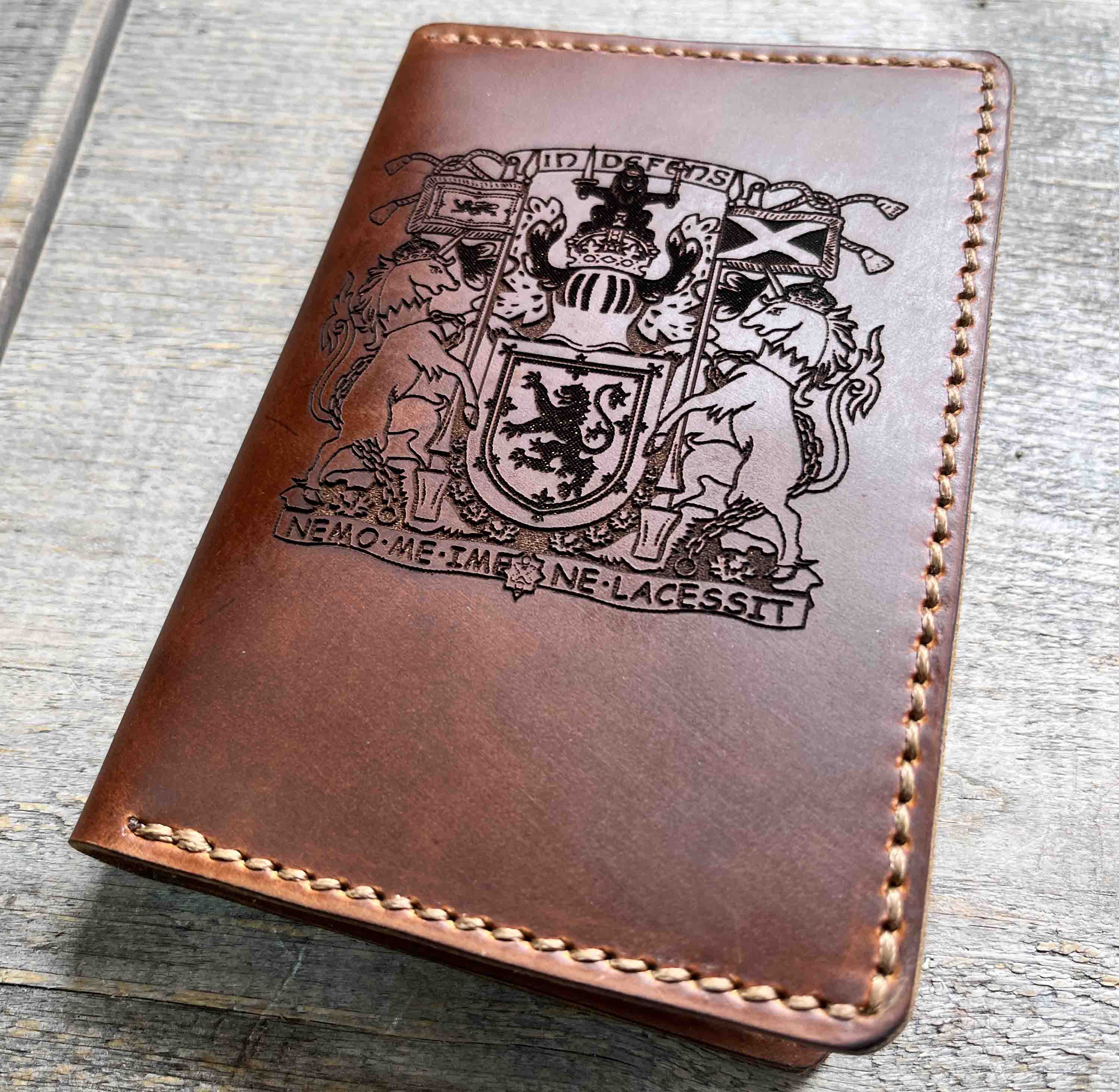 Passport Cover Premium Leather Engraved.