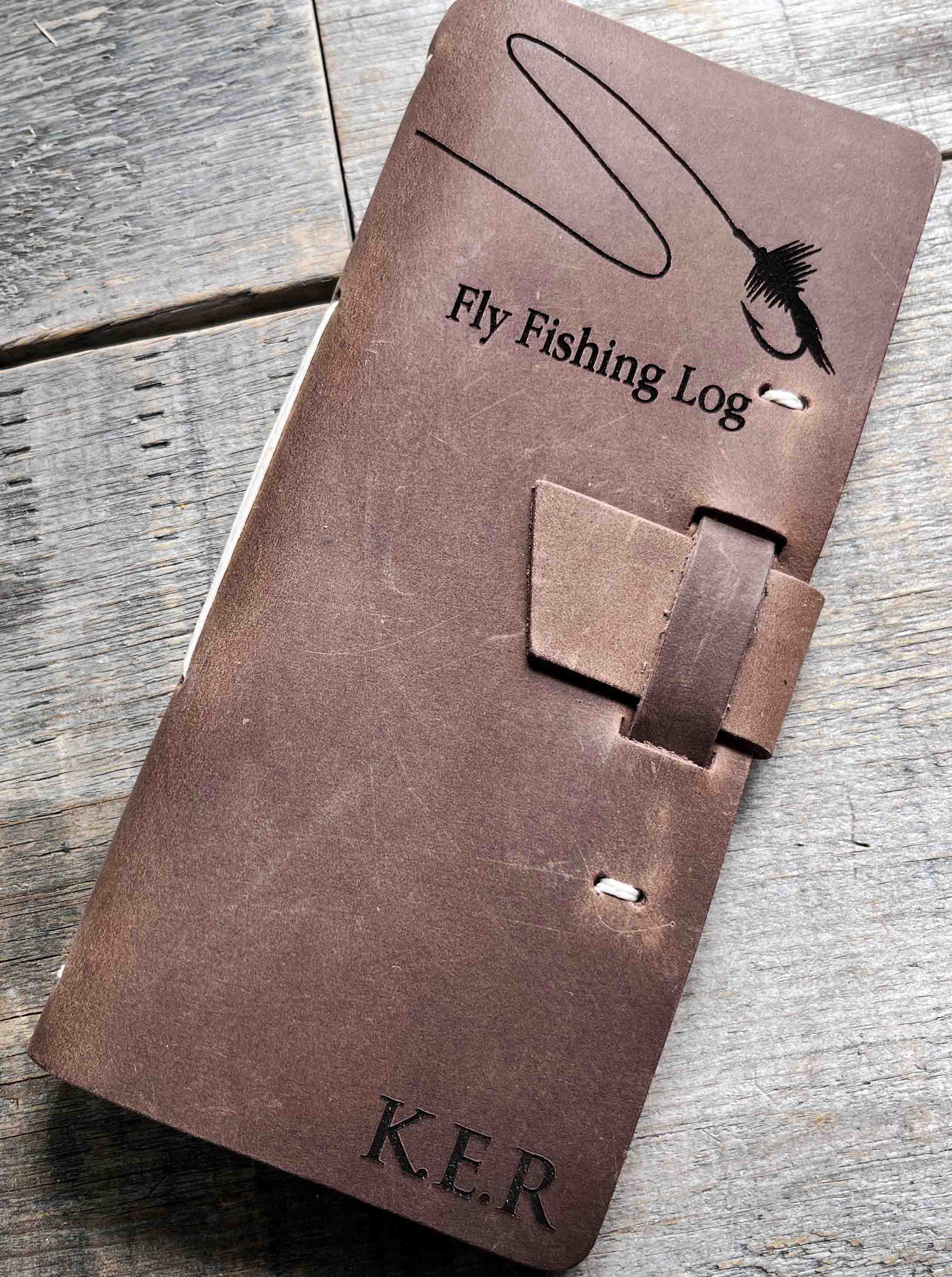 Fishing Log Premium Leather Engraved