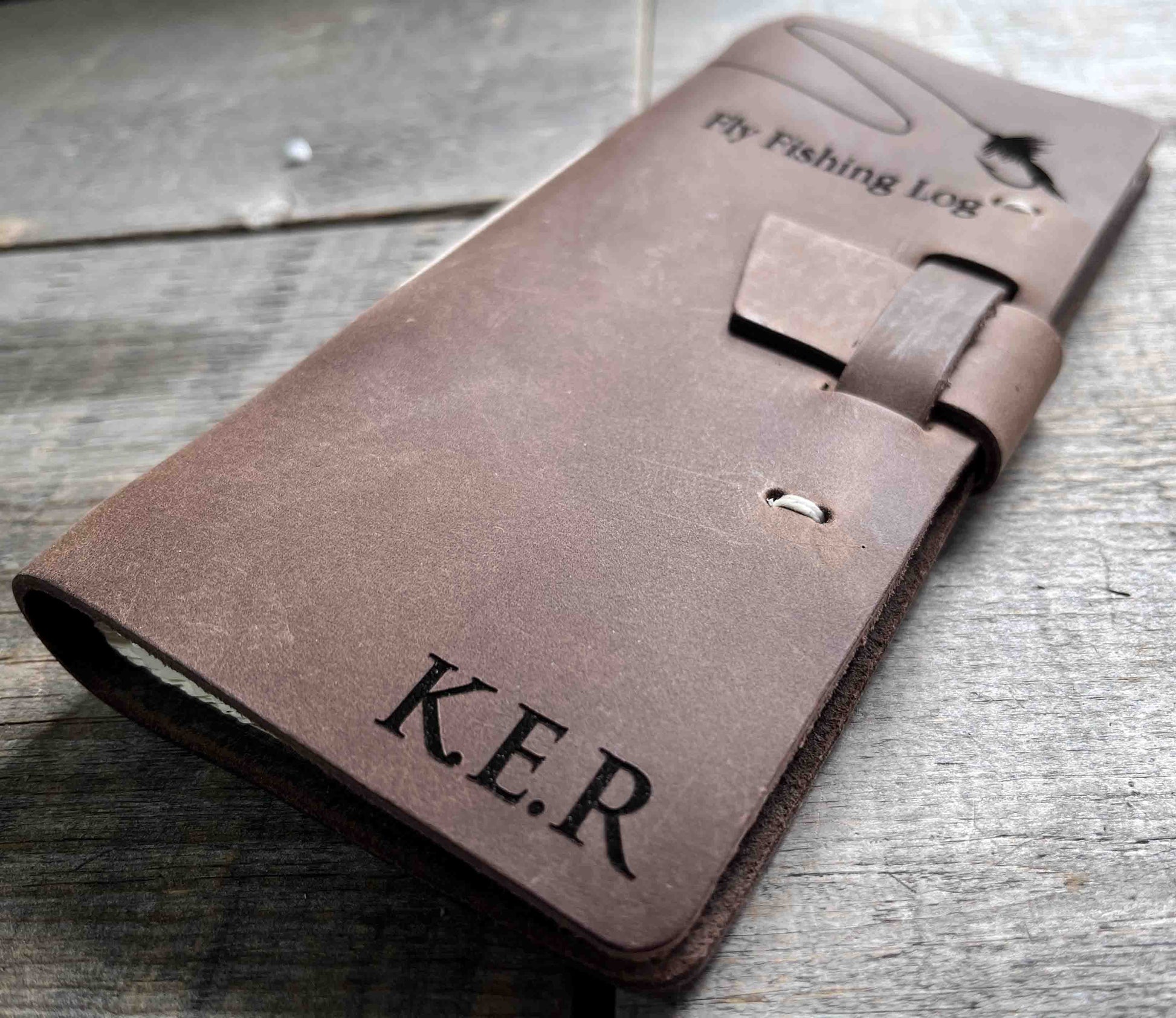 Fishing Log Premium Leather Engraved.