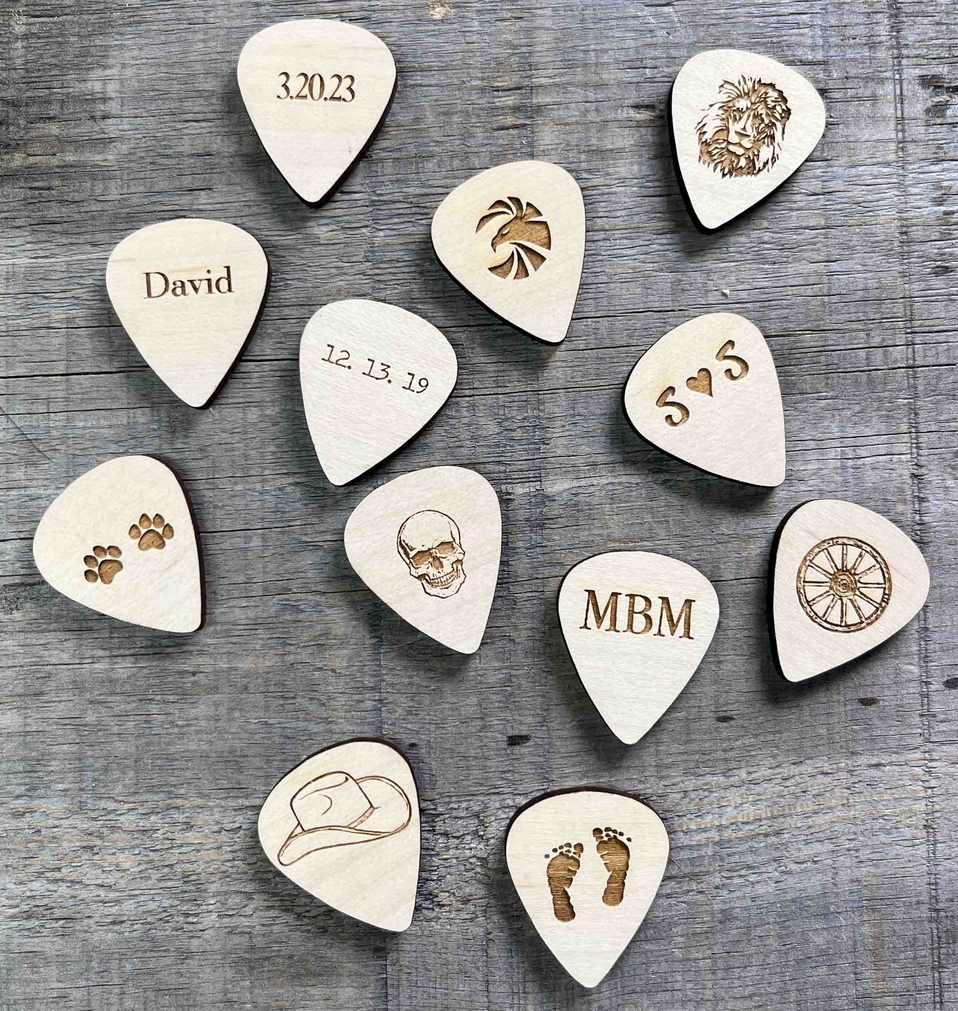 Wooden Guitar Pick.