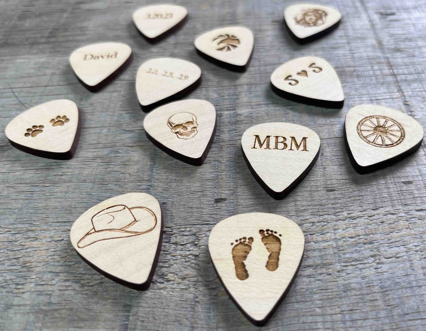 Wooden Guitar Pick.