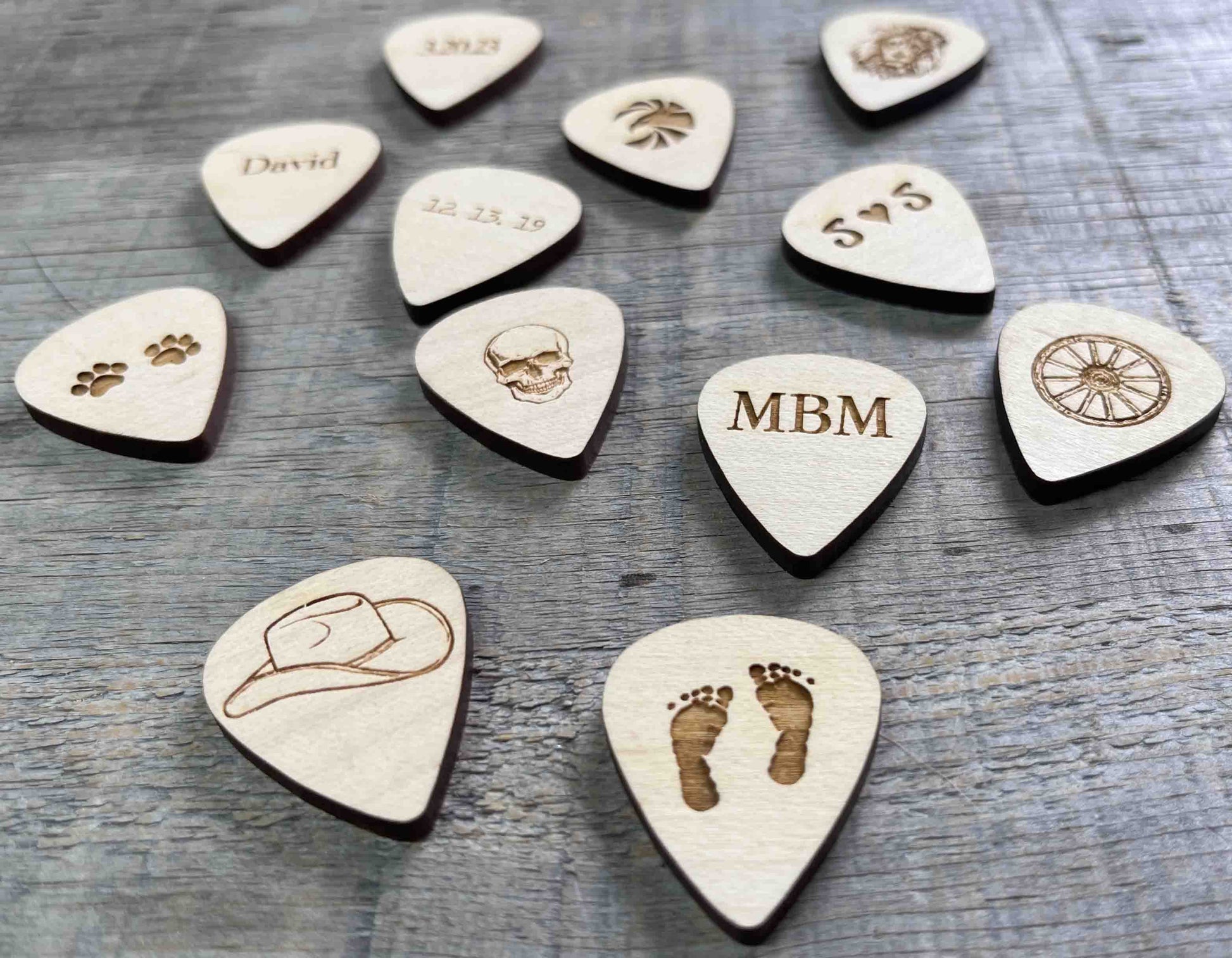 Wooden Guitar Pick.