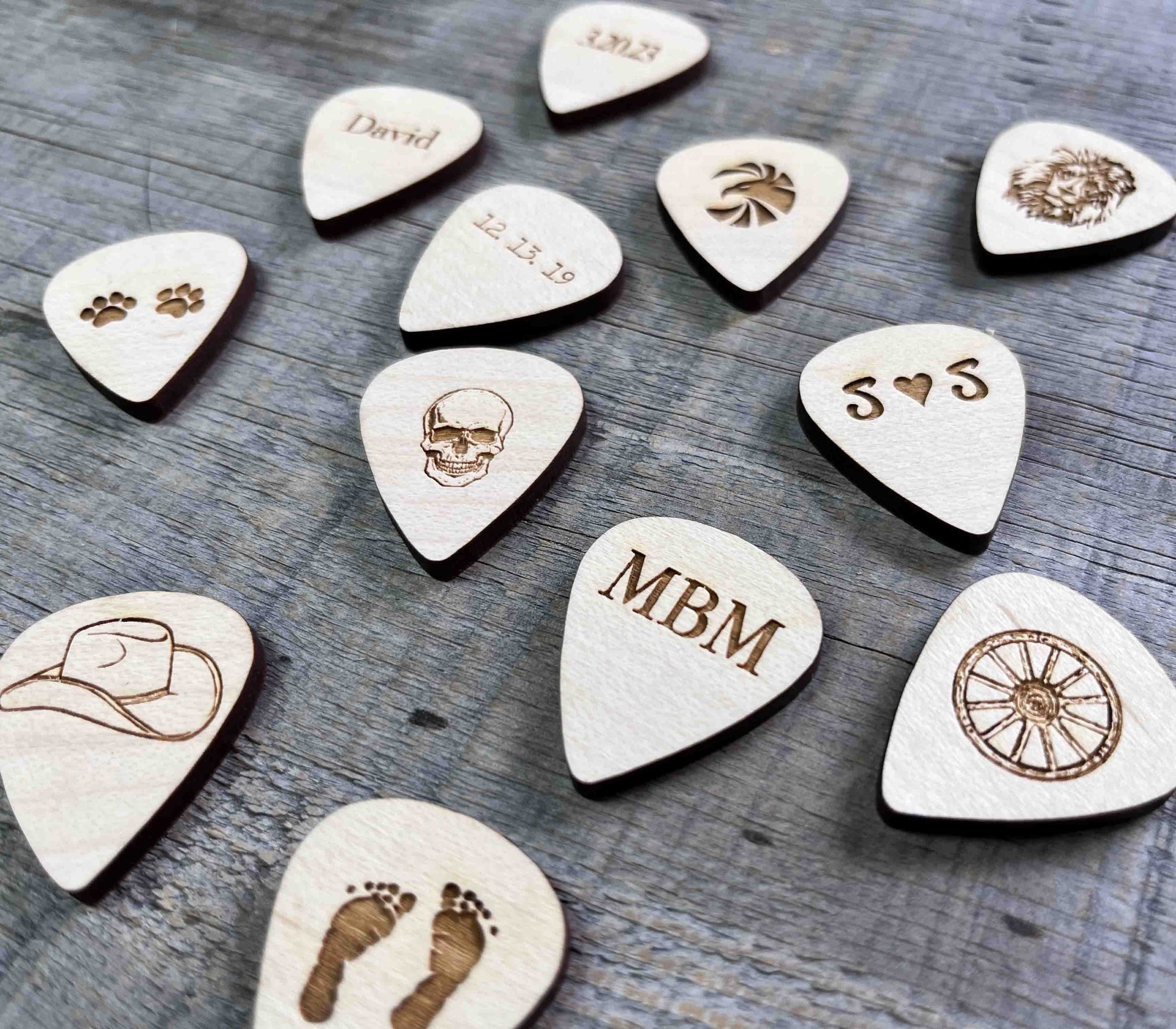 Wooden Guitar Pick.