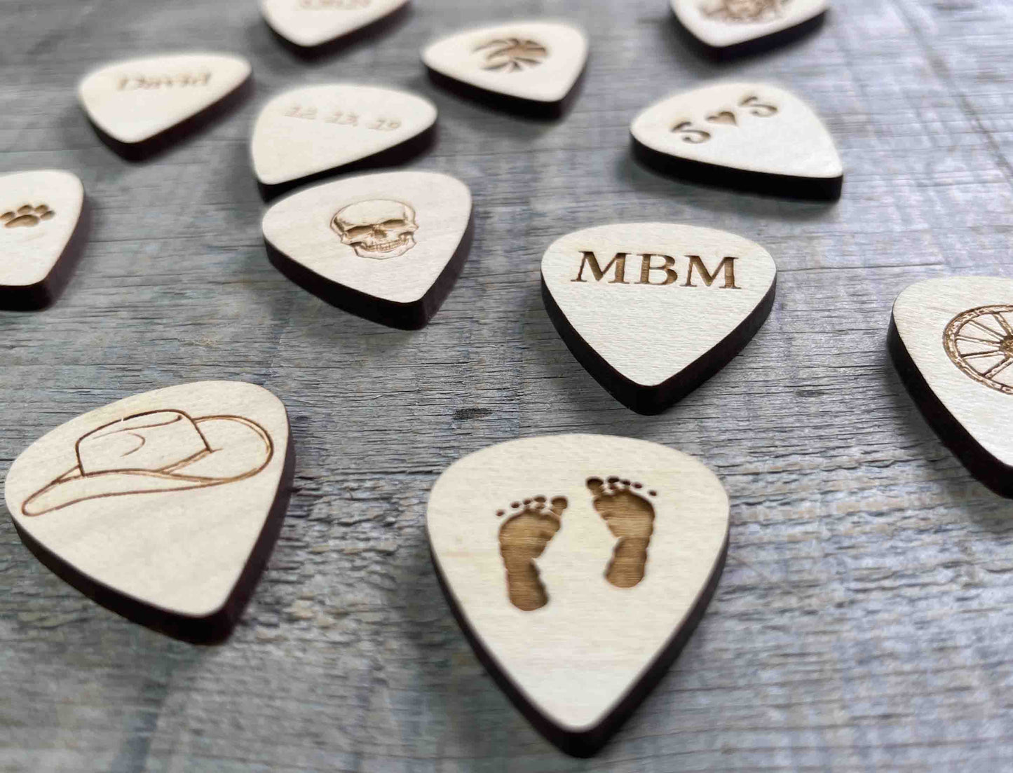 Wooden Guitar Pick.