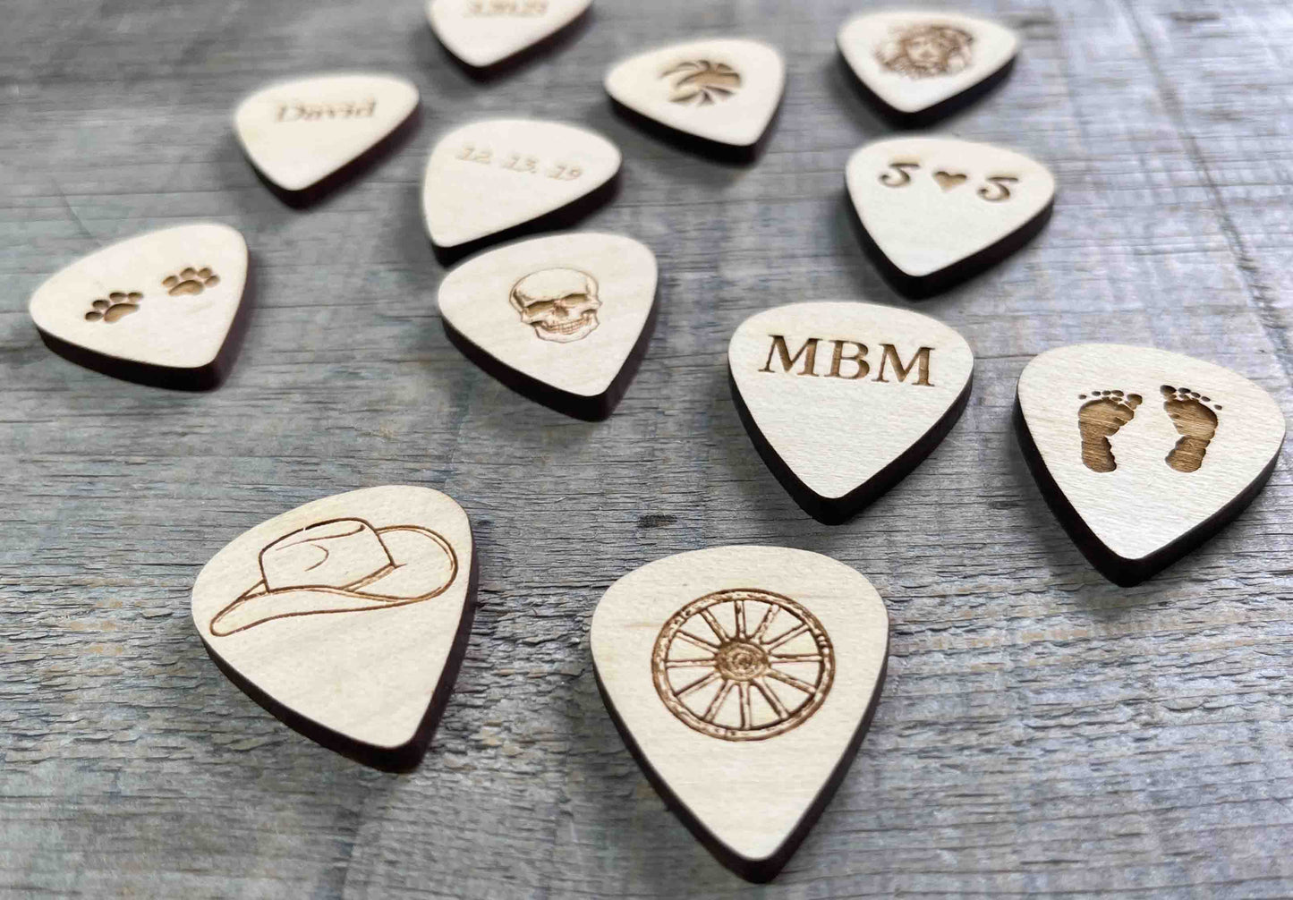 Wooden Guitar Pick.