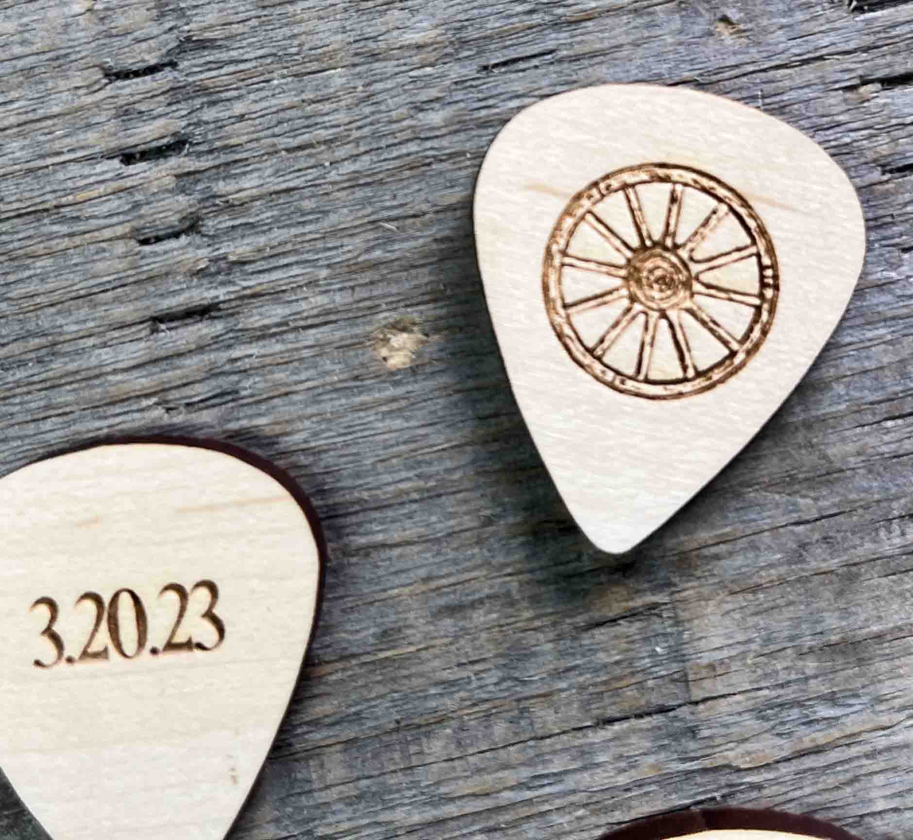 Wooden Guitar Pick.