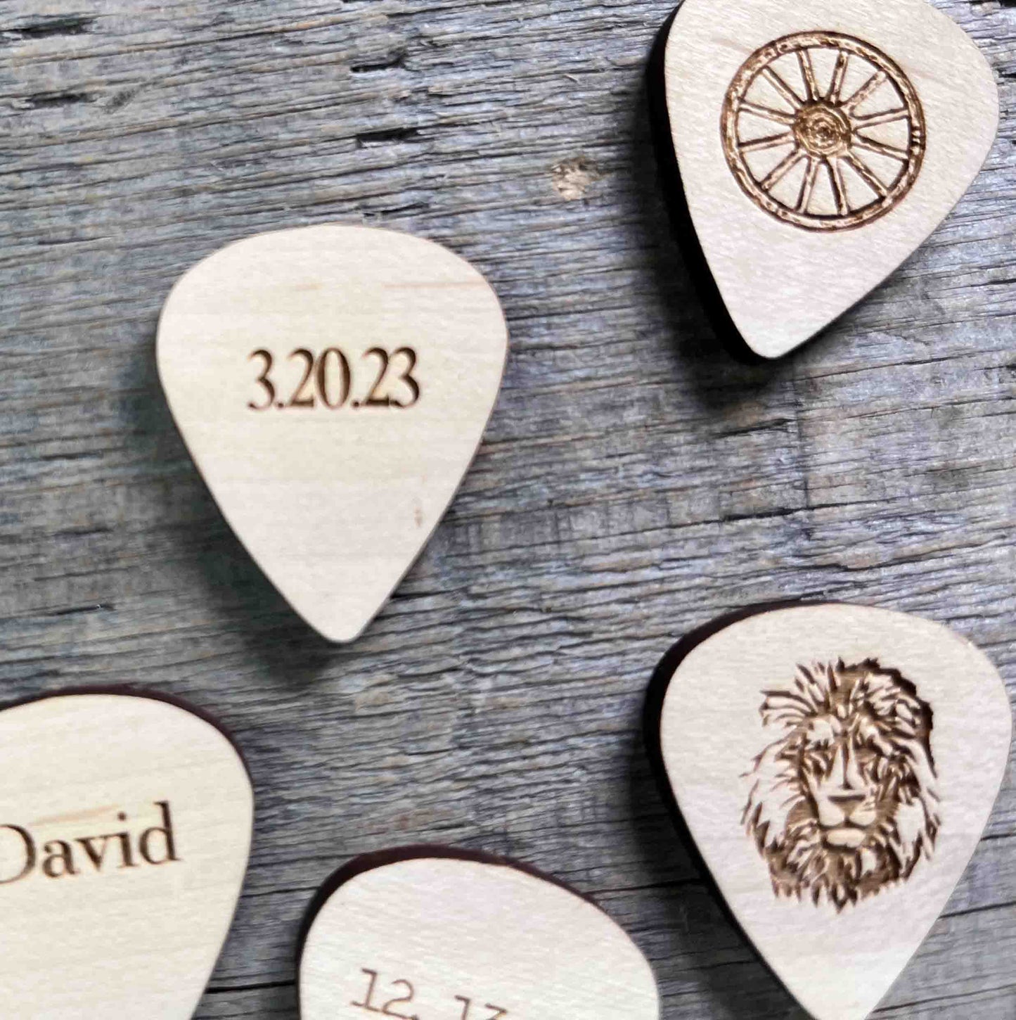 Wooden Guitar Pick.