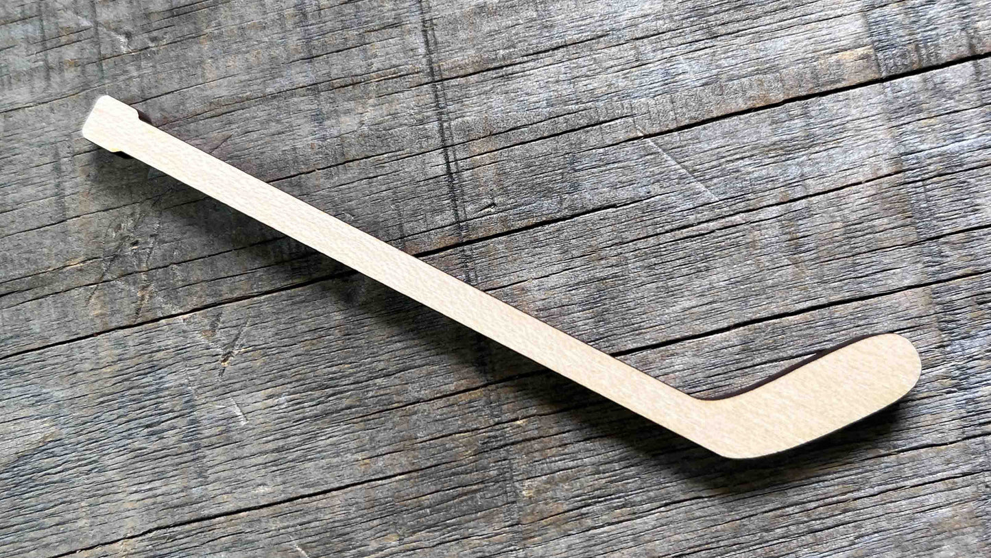 Hockey Stick Laser Cut Wood Blank.