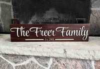 Raised Letter Wooden Family Sign.