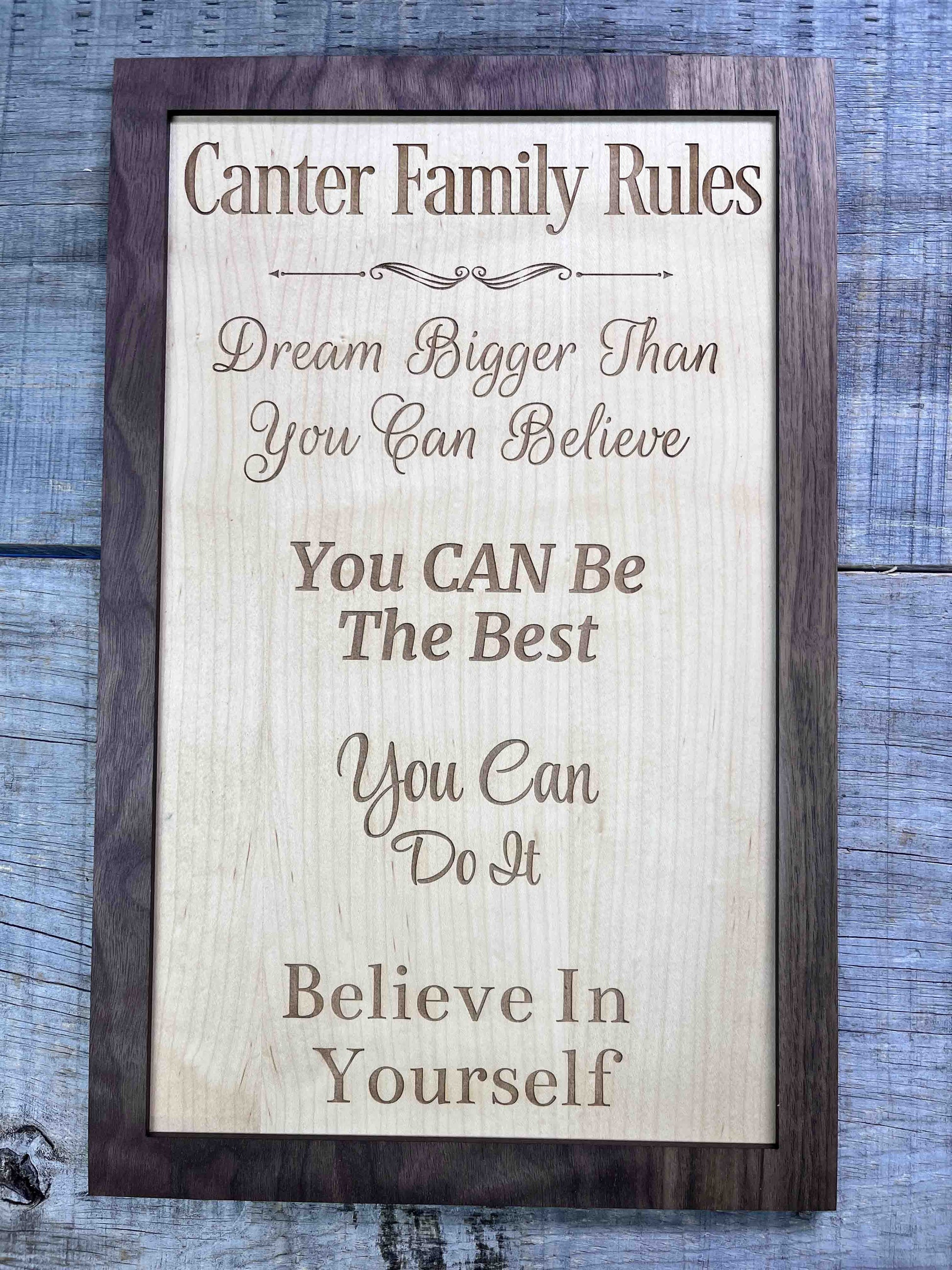 Dual Layer Wooden Plaque.