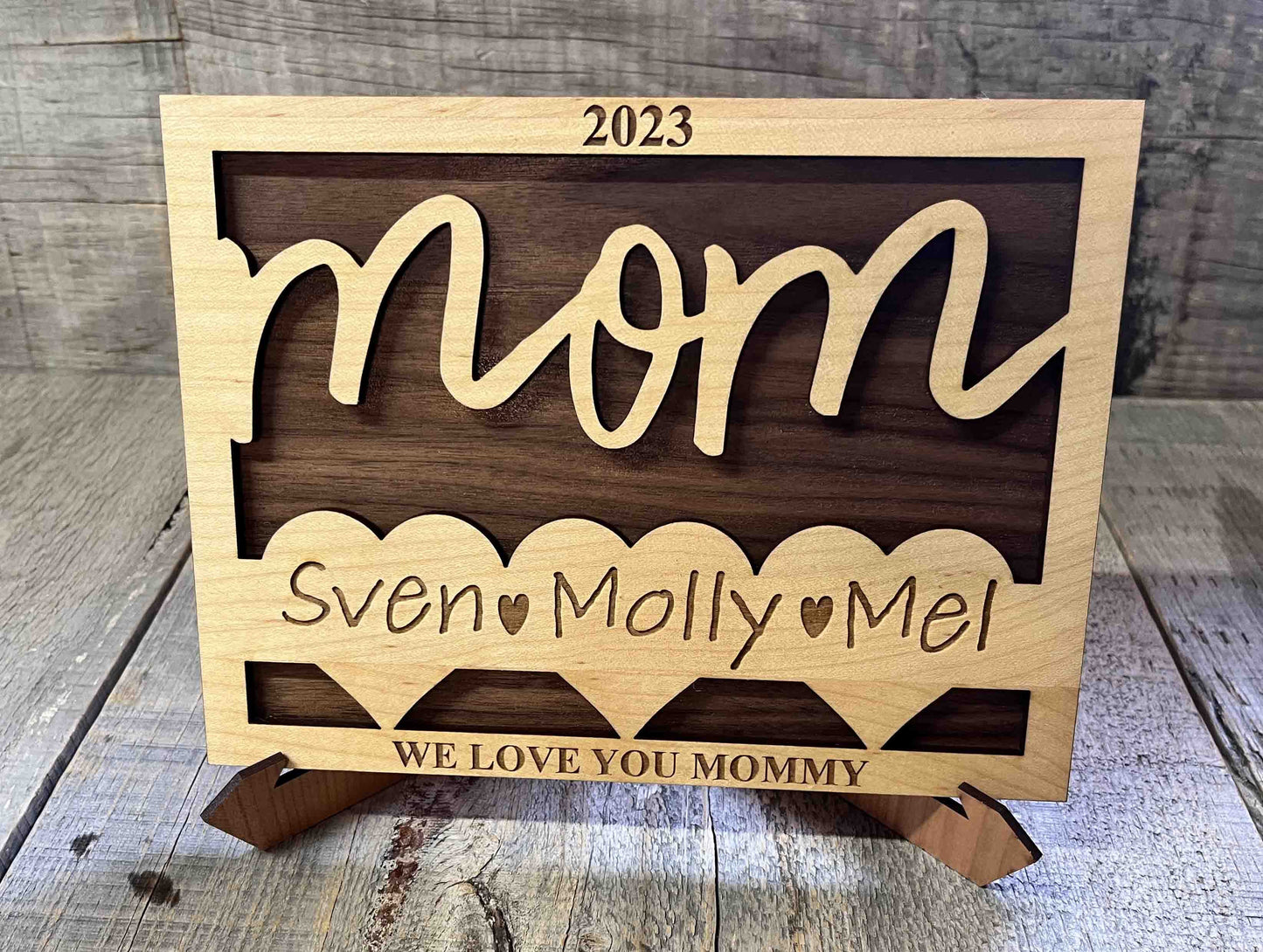 Mother's Day Wooden Card.