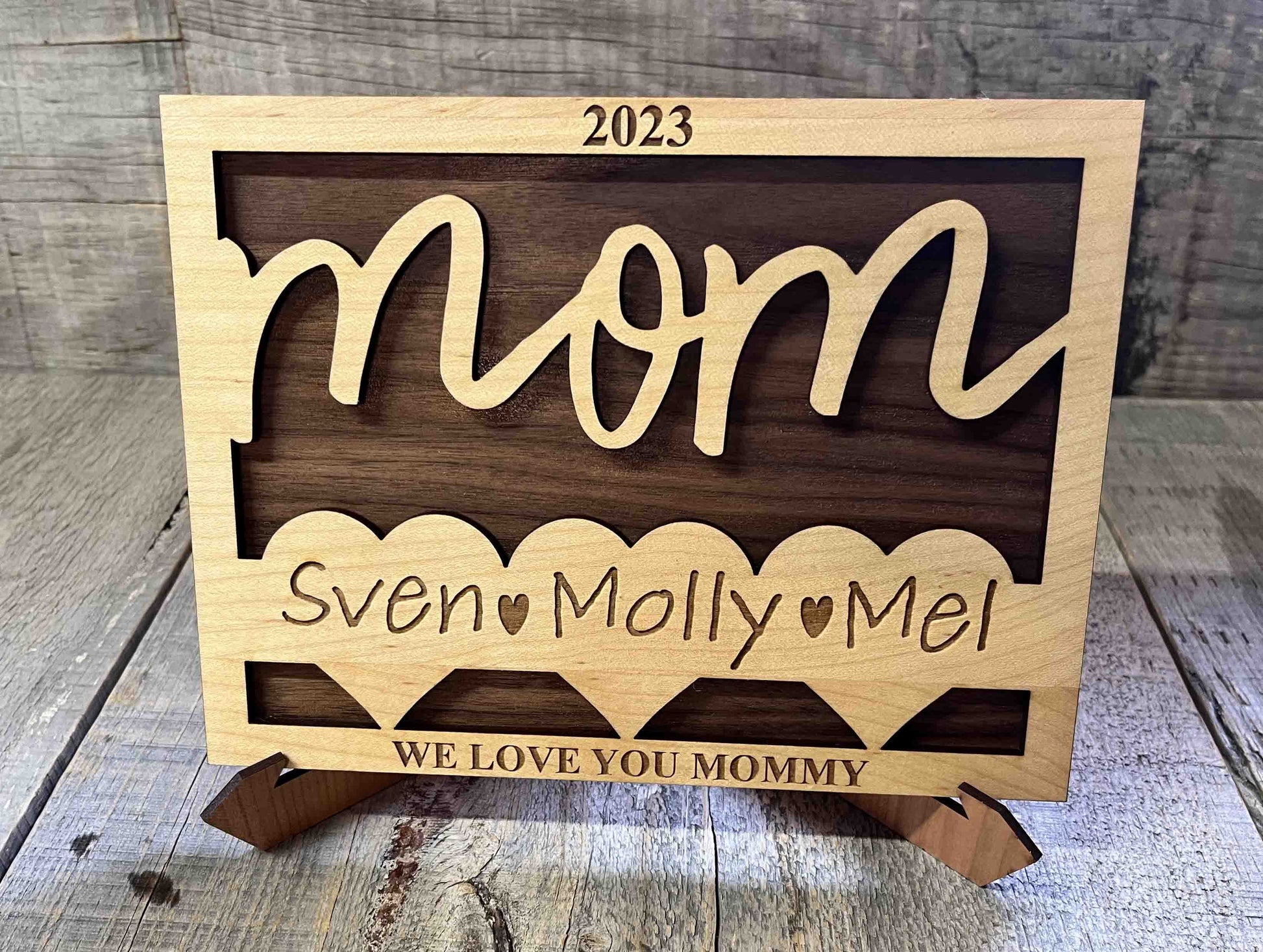 Mother's Day Wooden Card.