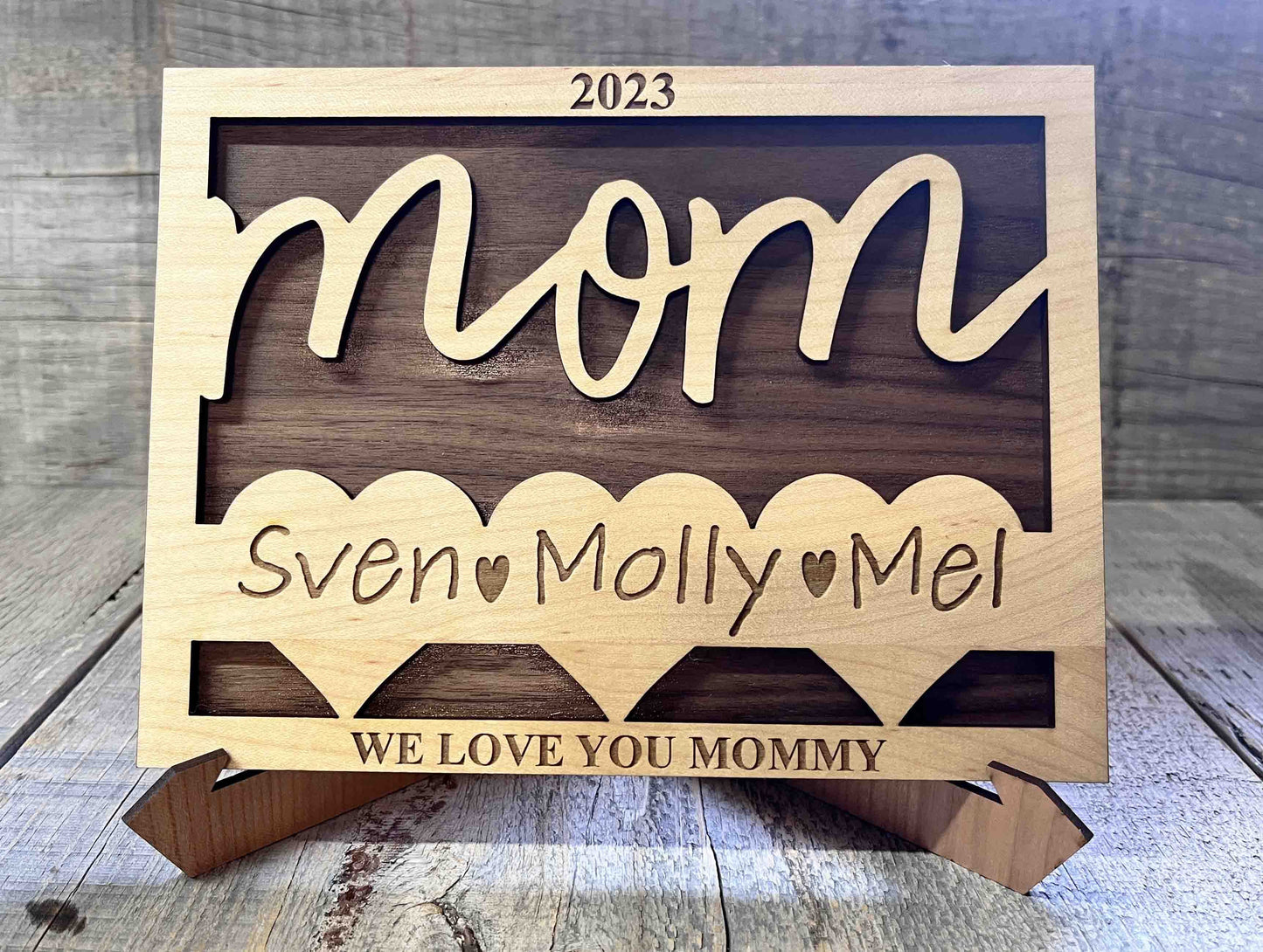 Mother's Day Wooden Card.