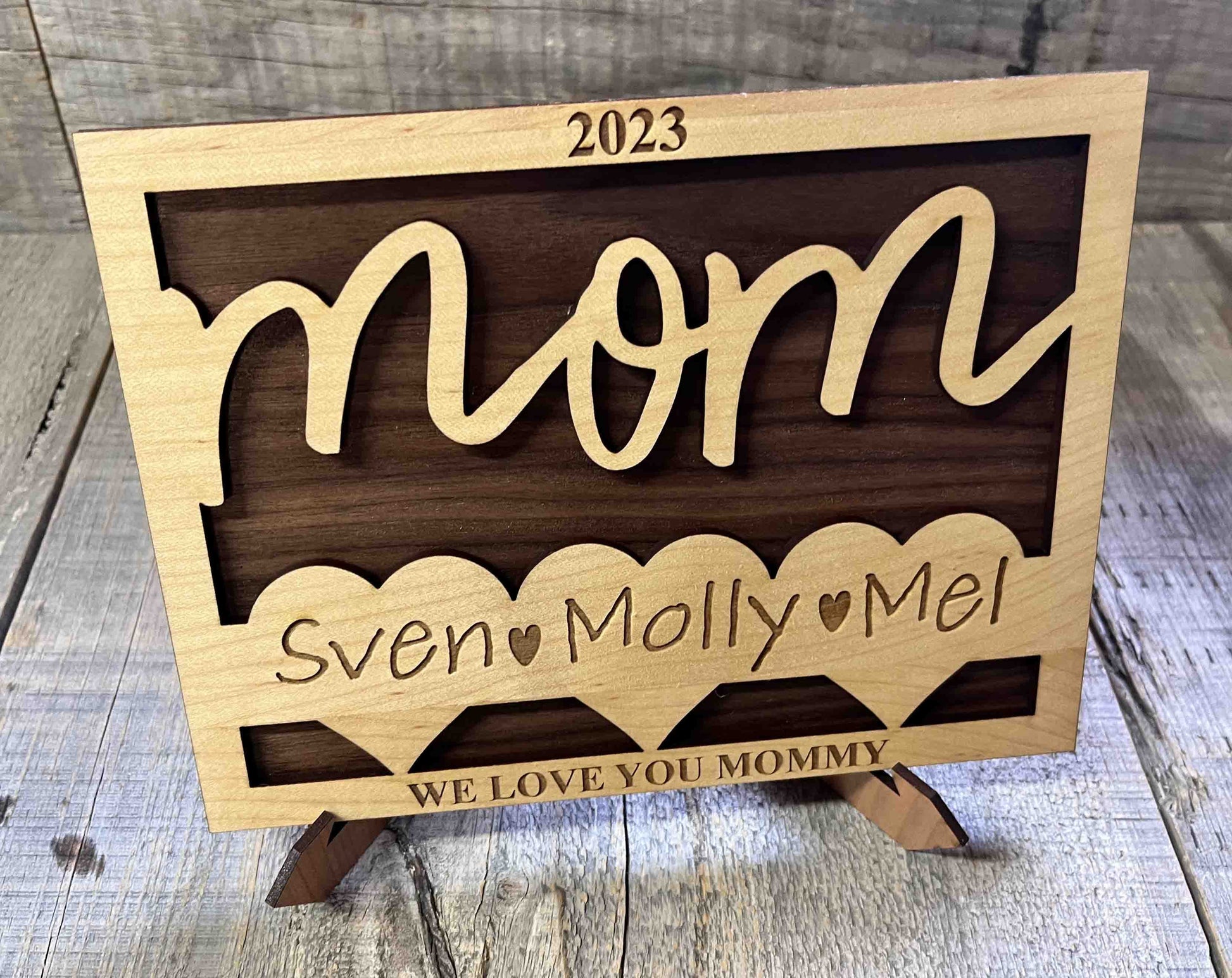 Mother's Day Wooden Card.