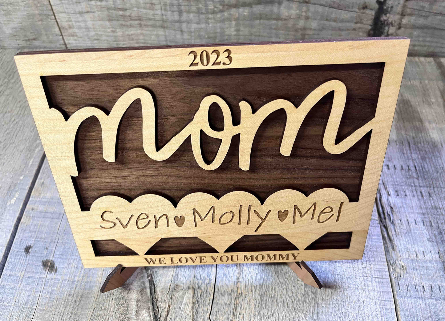 Mother's Day Wooden Card.