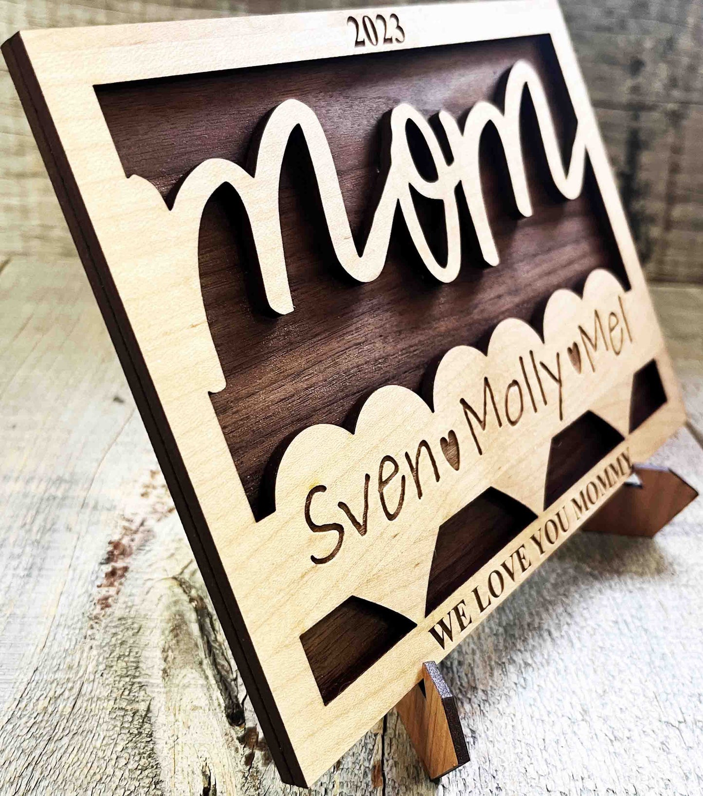 Mother's Day Wooden Card.