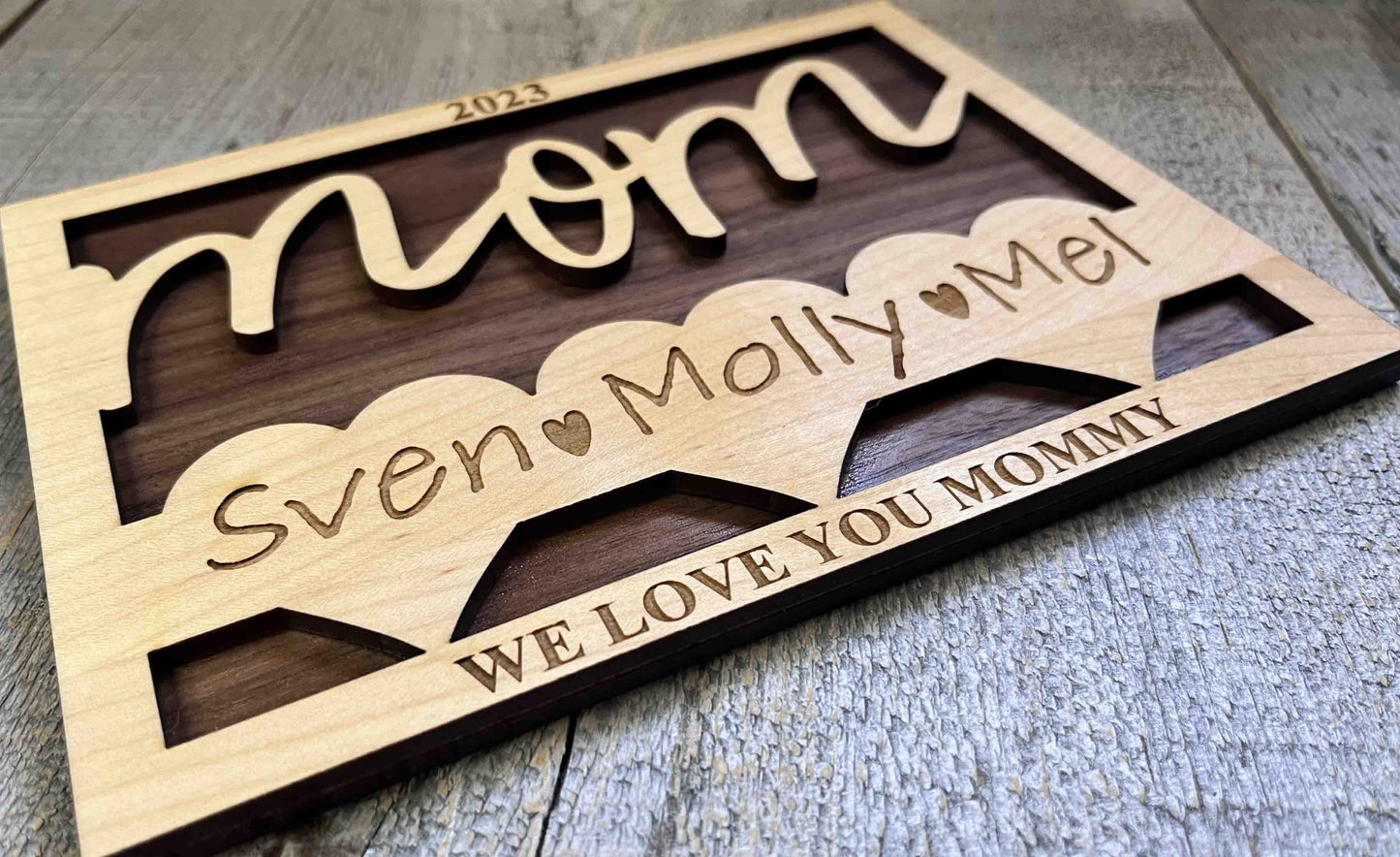 Mother's Day Wooden Card.