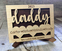Father's Day Wooden Card.