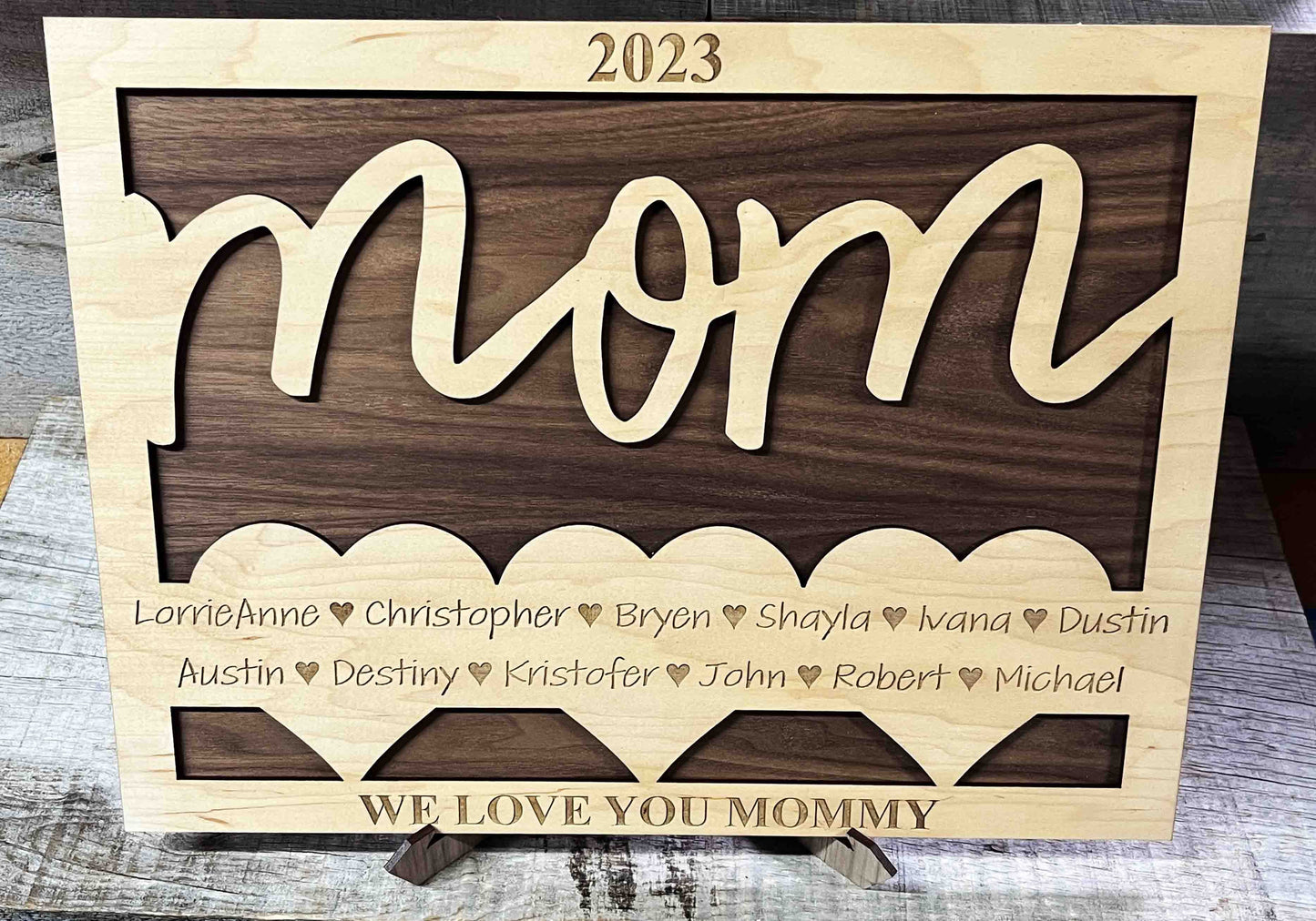 Mother's Day Wooden Card.